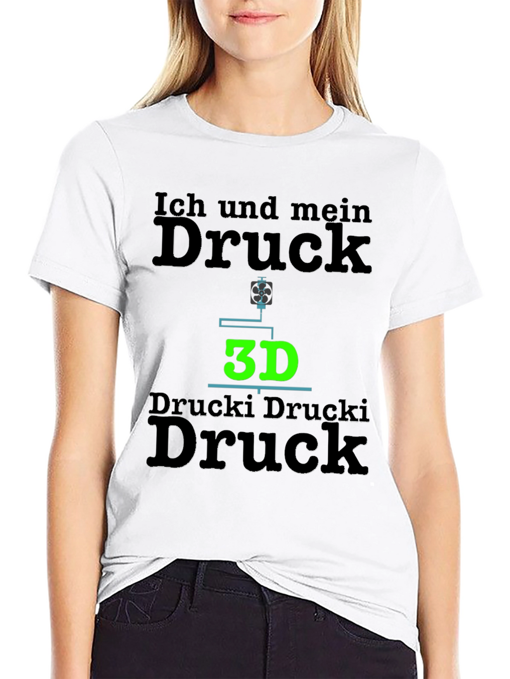 Ich Und Mein Druck T-Shirt 3D Printing Tee