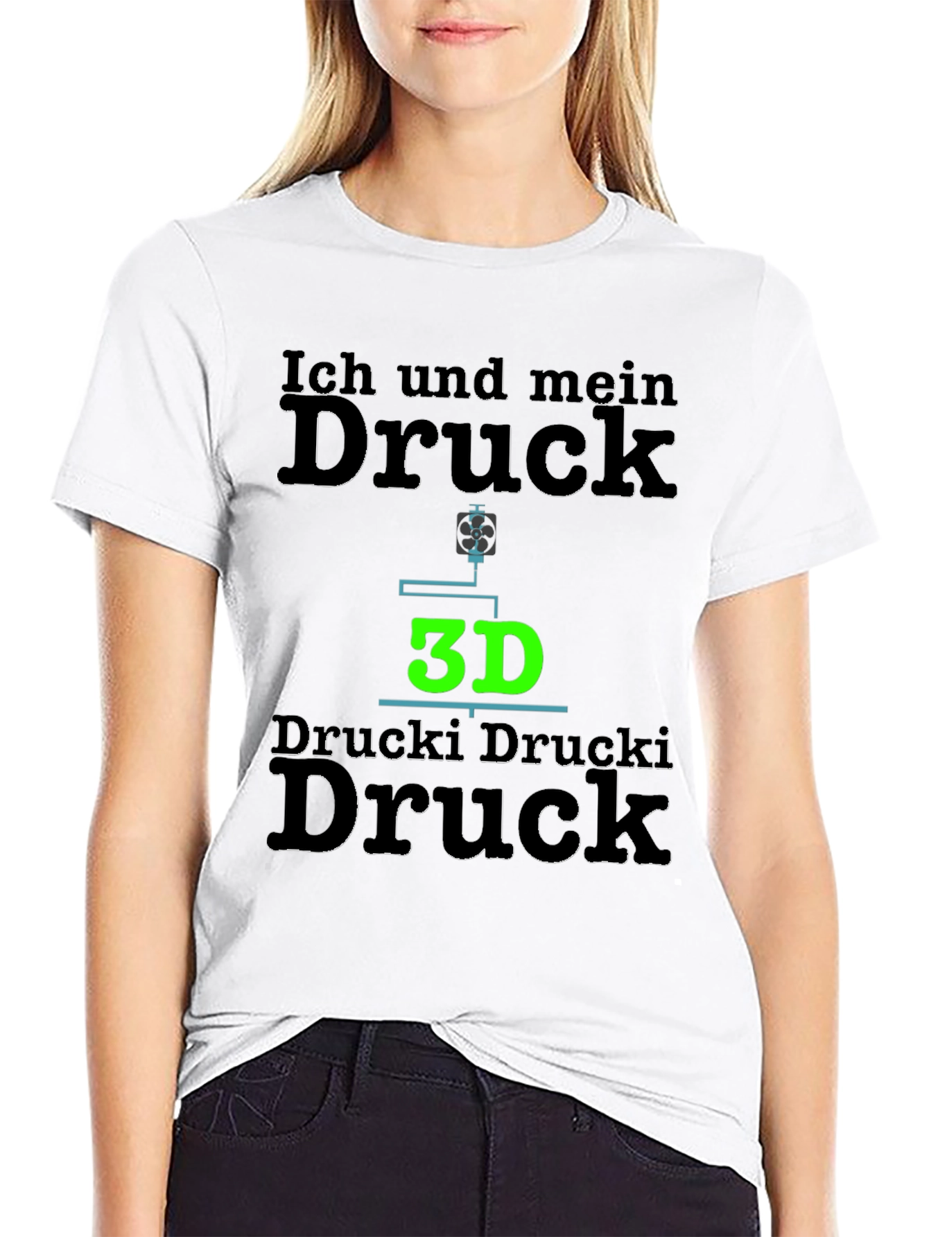 Ich Und Mein Druck T-Shirt 3D Printing Tee