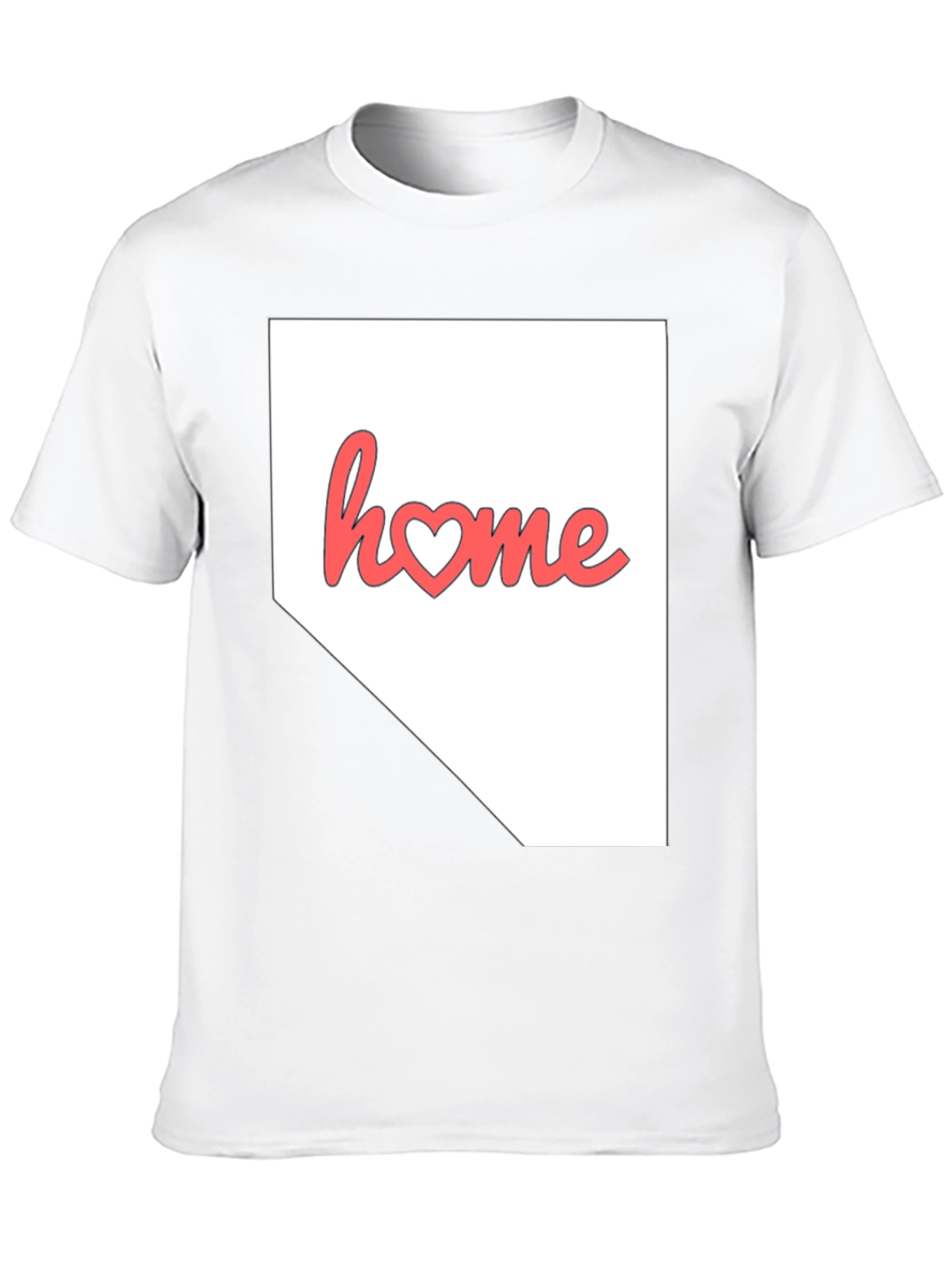 Nevada Home State Heart Graphic T-Shirt
