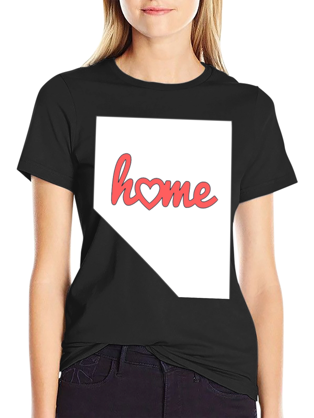 Nevada Home State Heart Graphic T-Shirt