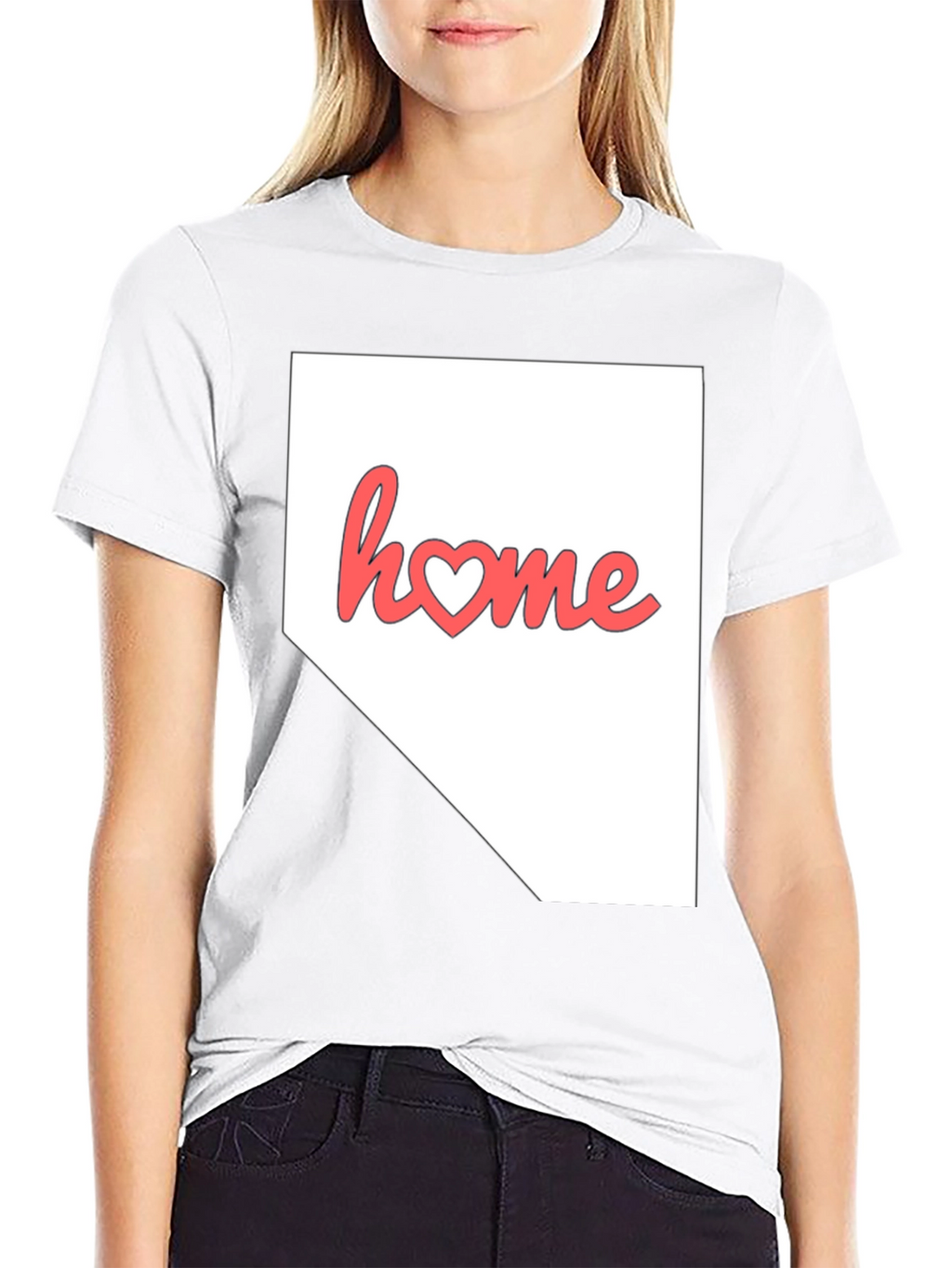 Nevada Home State Heart Graphic T-Shirt
