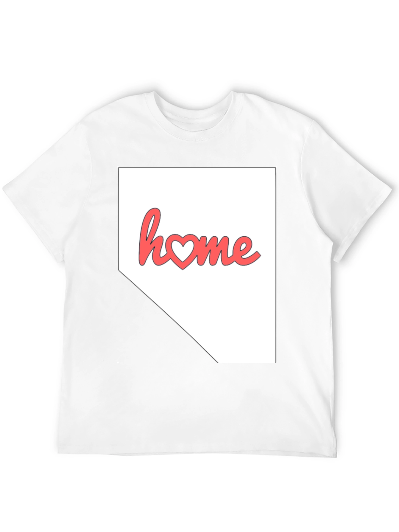 Nevada Home State Heart Graphic T-Shirt