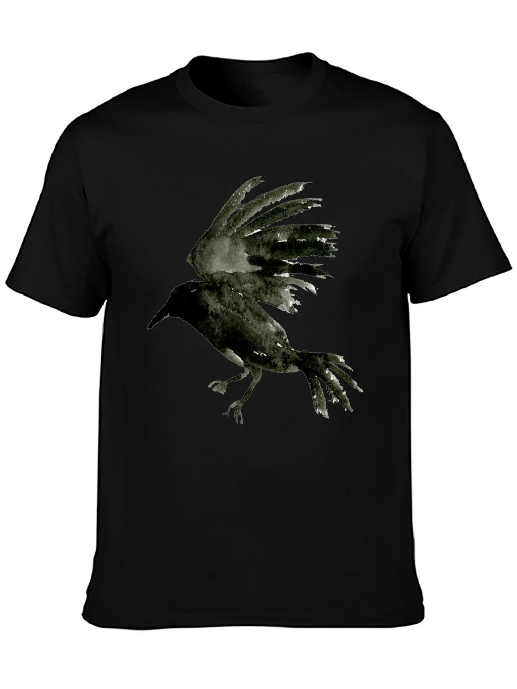 Black Crow Graphic Tee - Unisex Stylish Bird T-Shirt