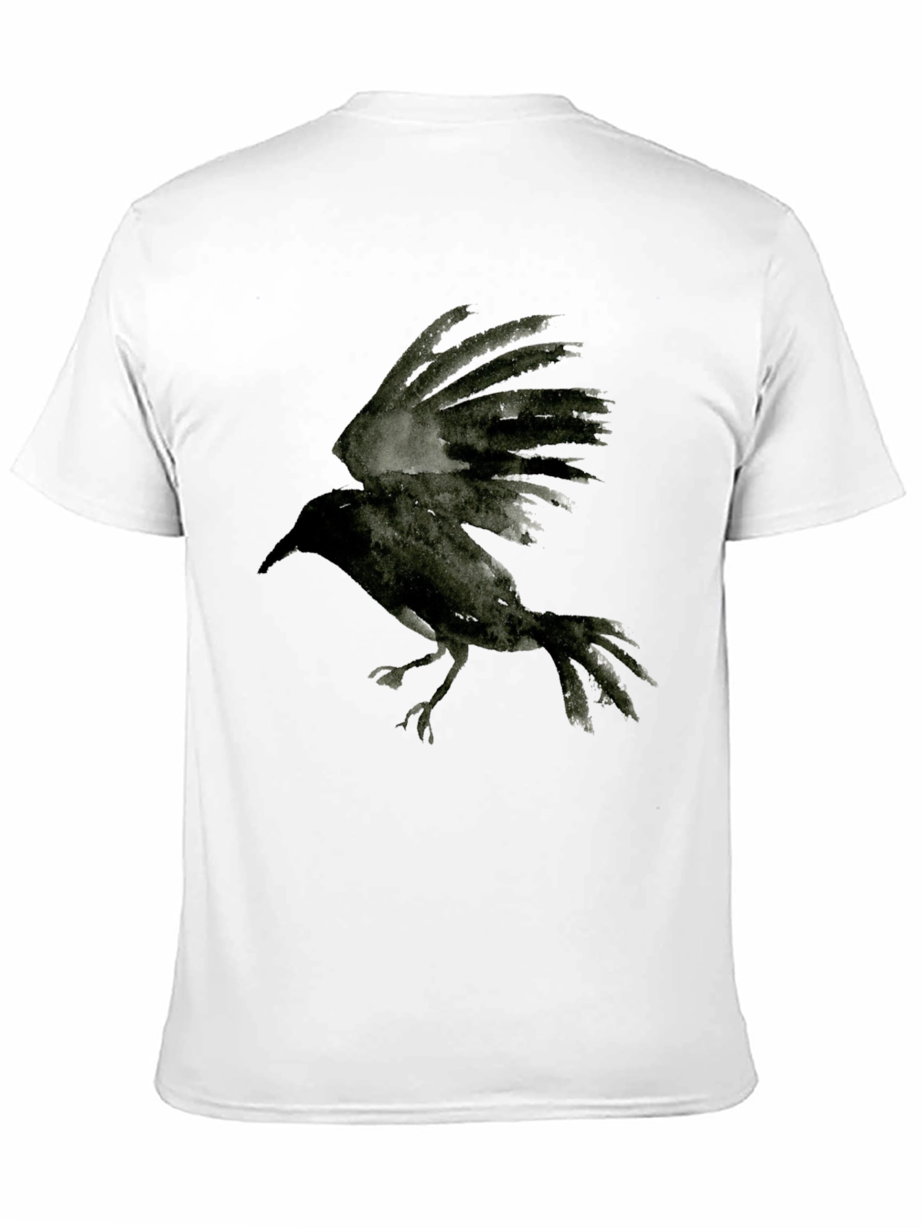 Black Crow Graphic Tee - Unisex Stylish Bird T-Shirt