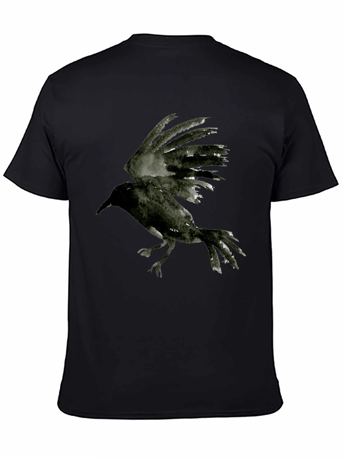 Black Crow Graphic Tee - Unisex Stylish Bird T-Shirt