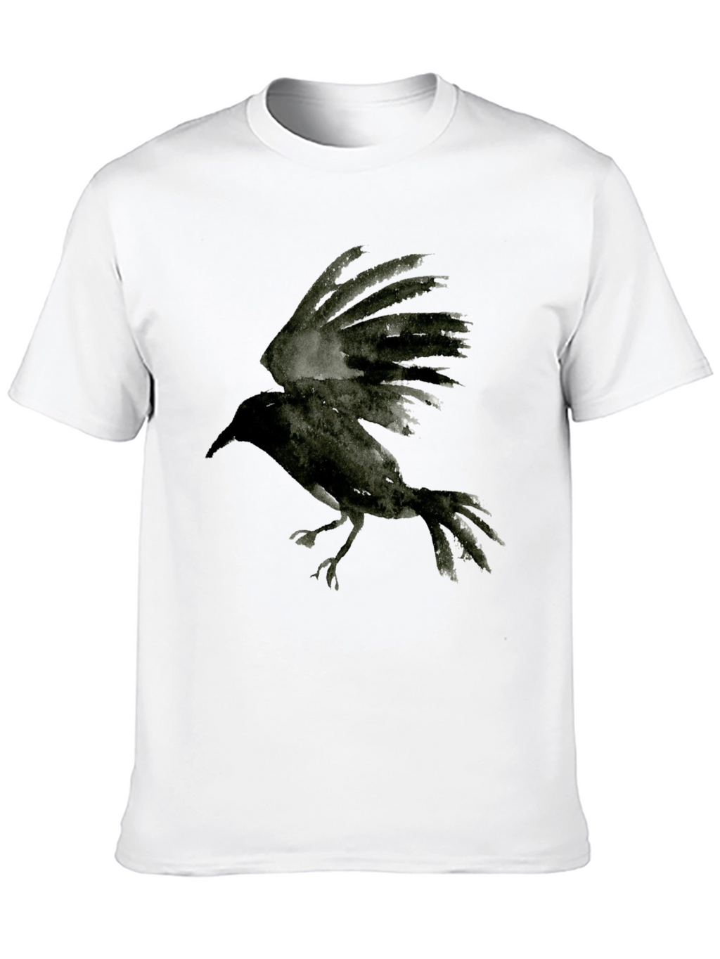 Black Crow Graphic Tee - Unisex Stylish Bird T-Shirt