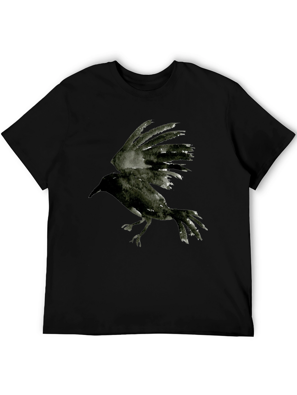 Black Crow Graphic Tee - Unisex Stylish Bird T-Shirt