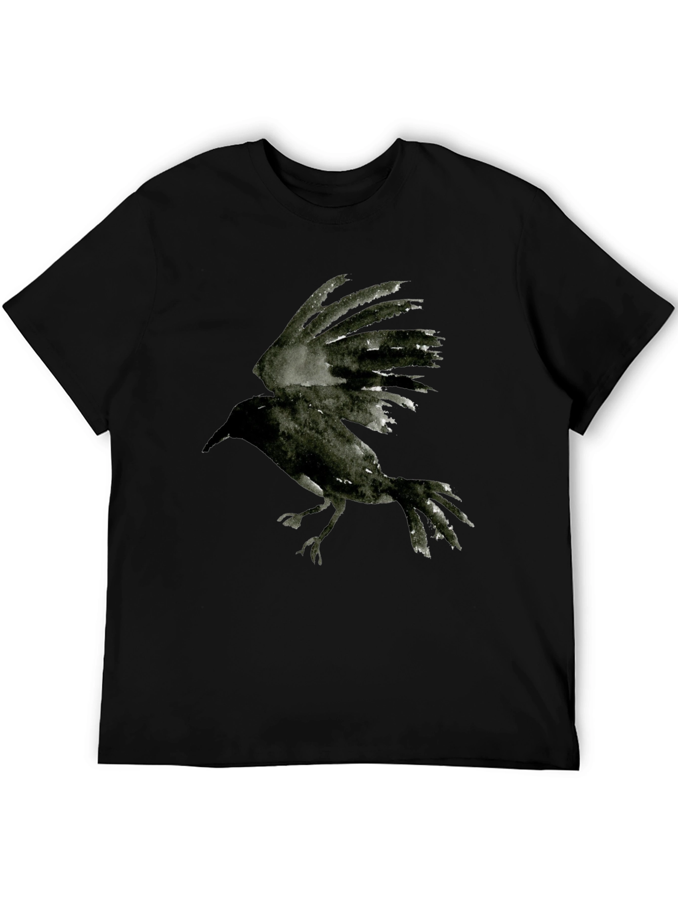 Black Crow Graphic Tee - Unisex Stylish Bird T-Shirt