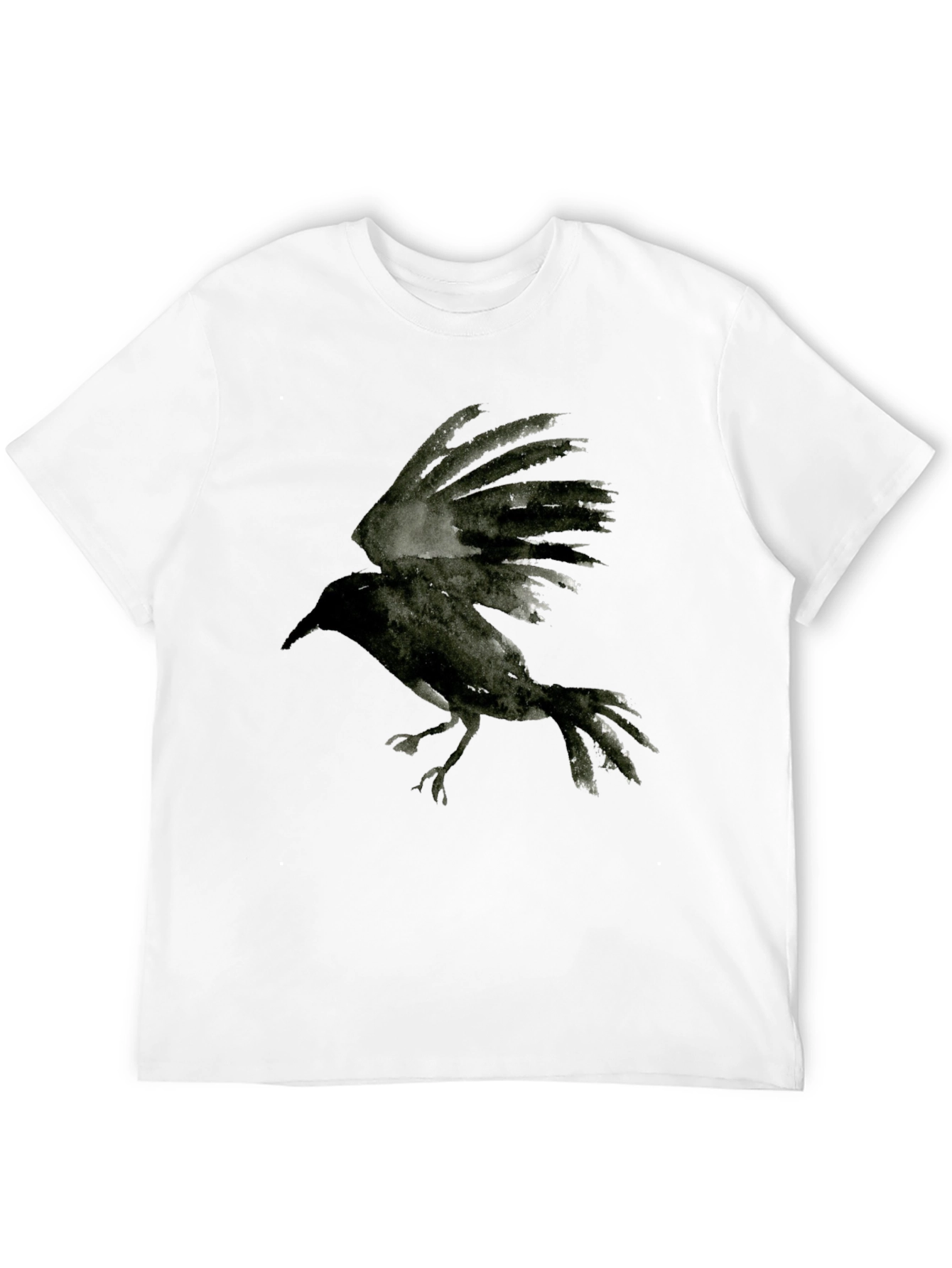 Black Crow Graphic Tee - Unisex Stylish Bird T-Shirt