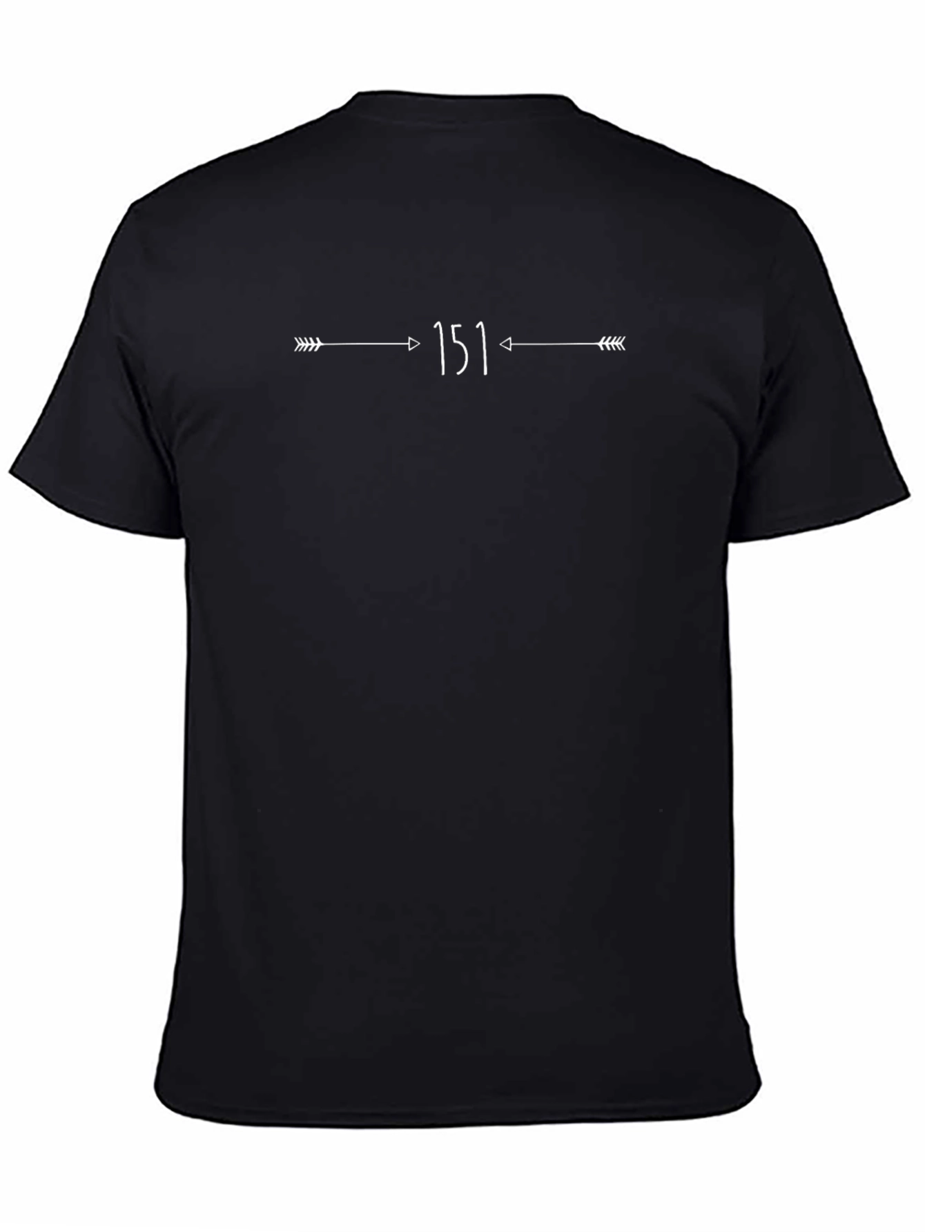 Minimalist Arrow 151 Graphic Black T-Shirt