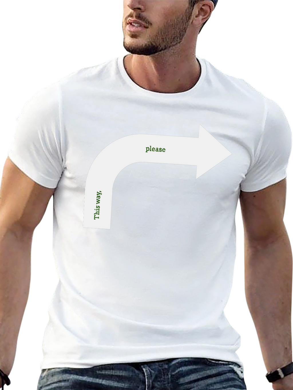 Humorous Directional Arrow Graphic Tee