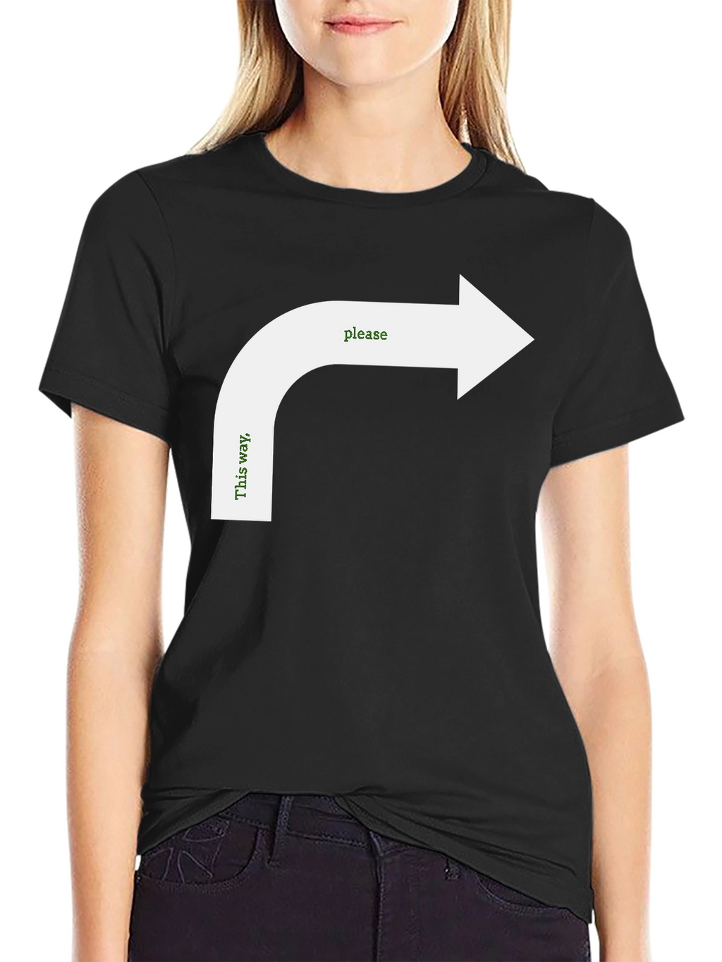 Humorous Directional Arrow Graphic Tee