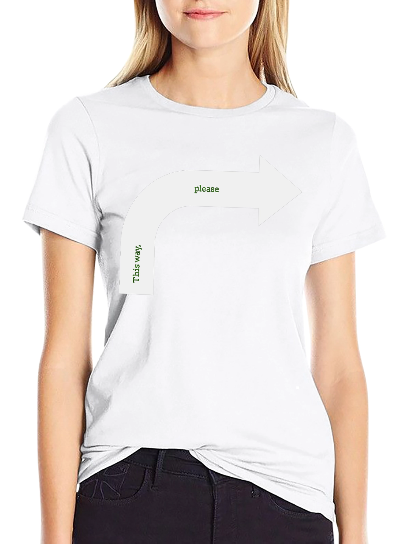 Humorous Directional Arrow Graphic Tee