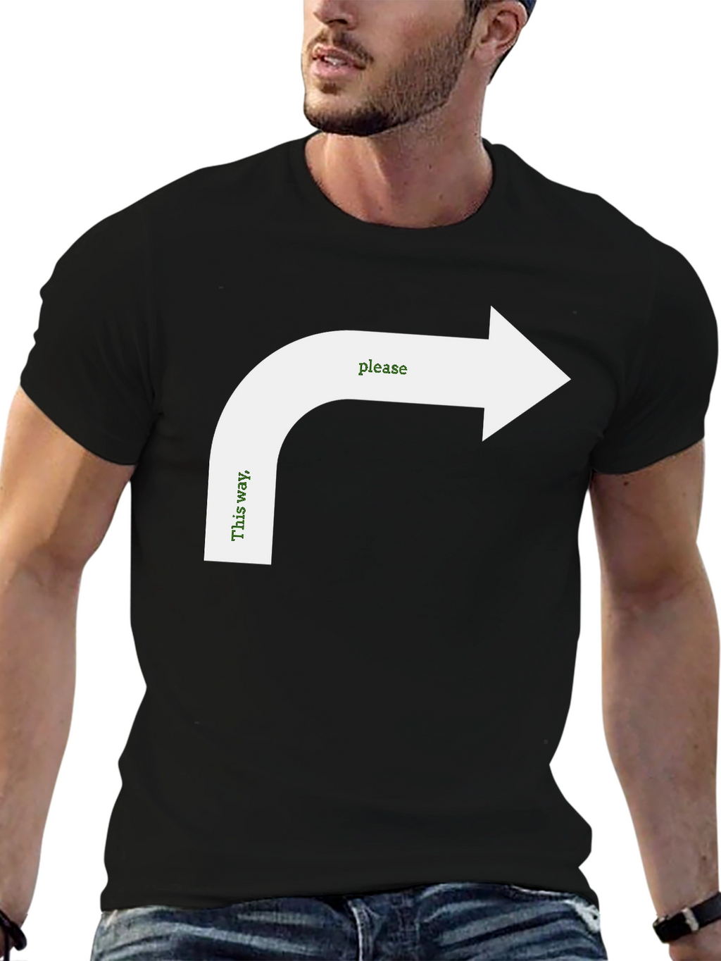 Humorous Directional Arrow Graphic Tee