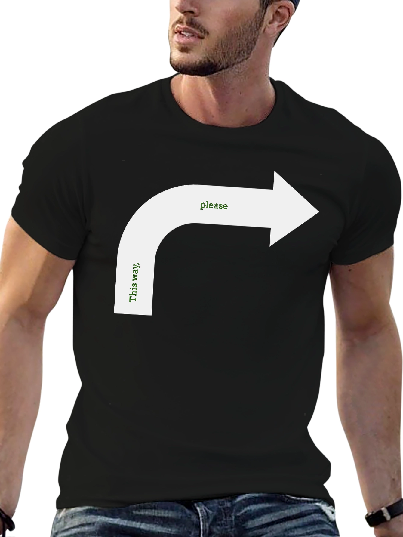 Humorous Directional Arrow Graphic Tee