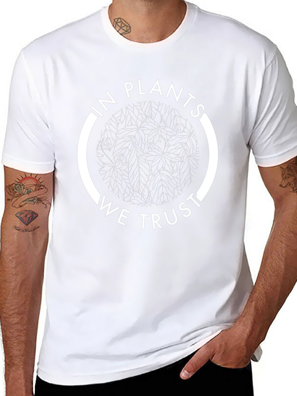 In Plants We Trust Graphic Tee - Black