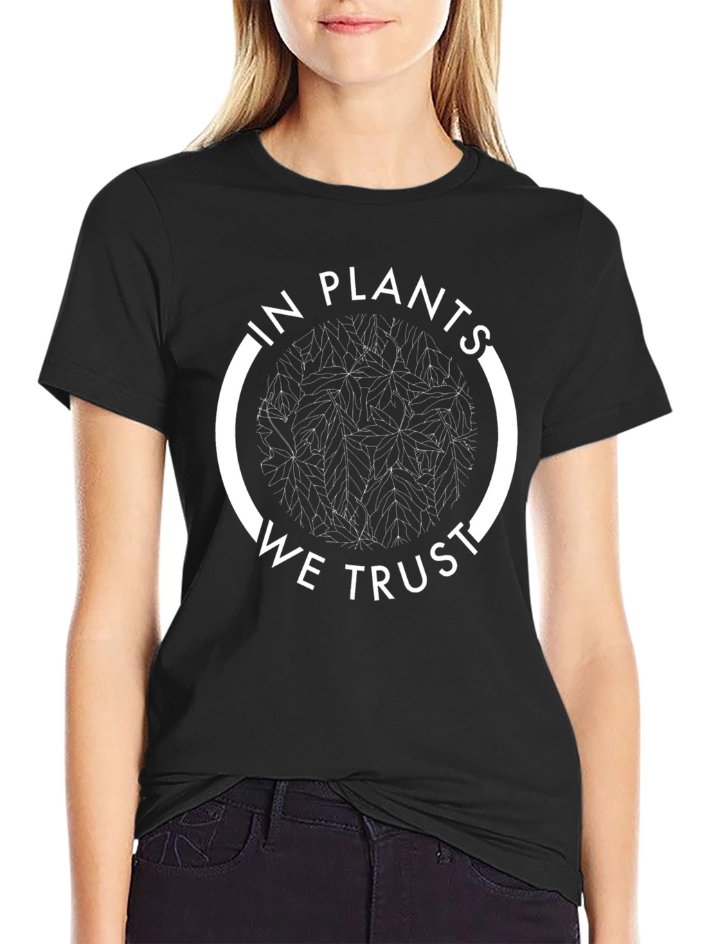In Plants We Trust Graphic Tee - Black