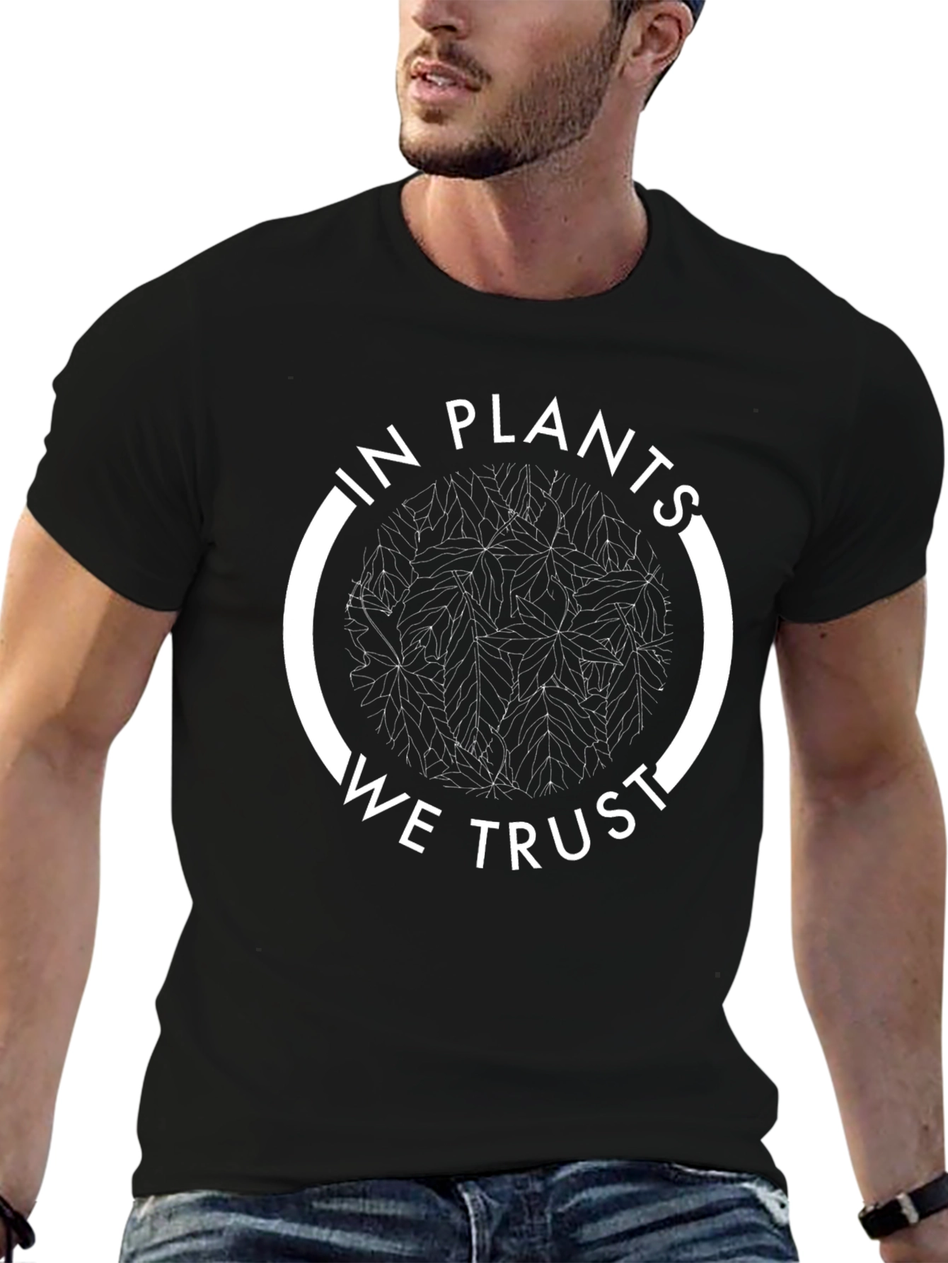 In Plants We Trust Graphic Tee - Black