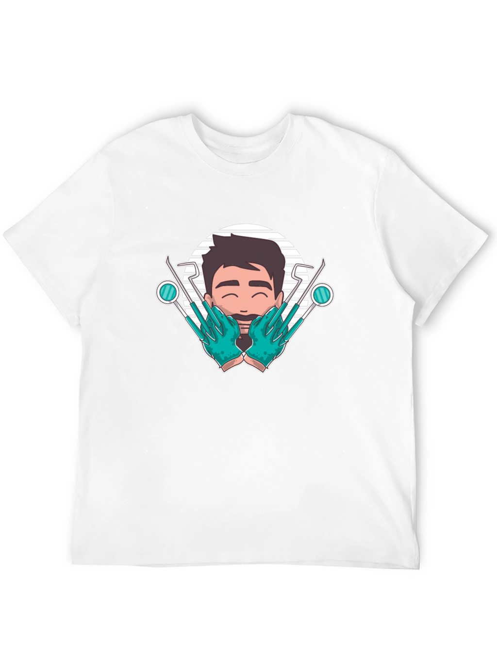 Dentist Cartoon Graphic Tee - Stylish Black T-Shirt