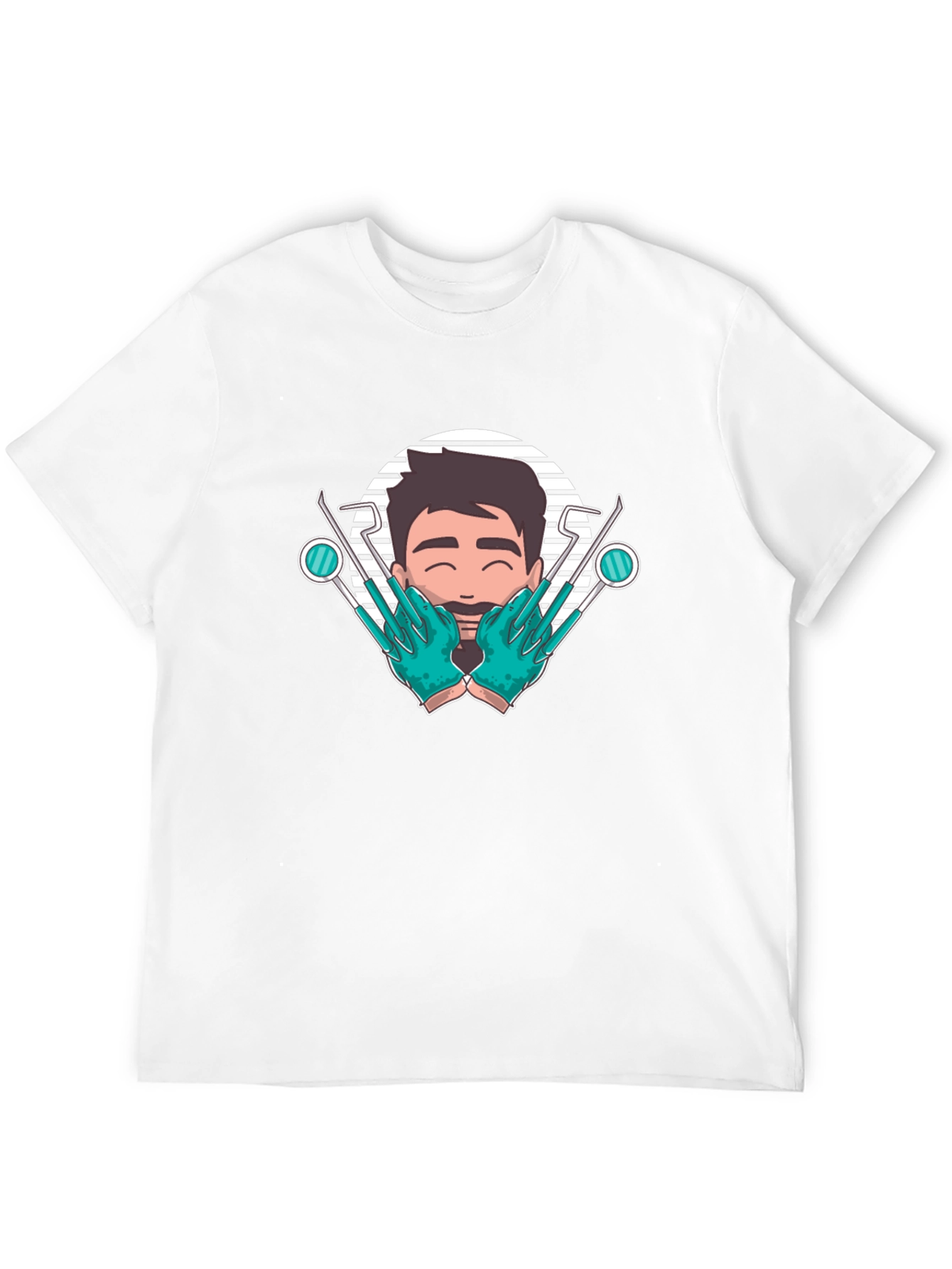 Dentist Cartoon Graphic Tee - Stylish Black T-Shirt