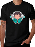 Dentist Cartoon Graphic Tee - Stylish Black T-Shirt