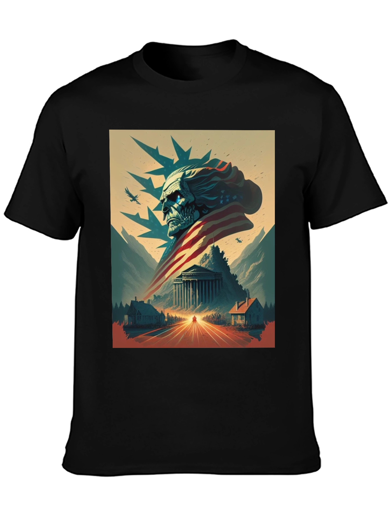 American Patriot Graphic Tee - Black