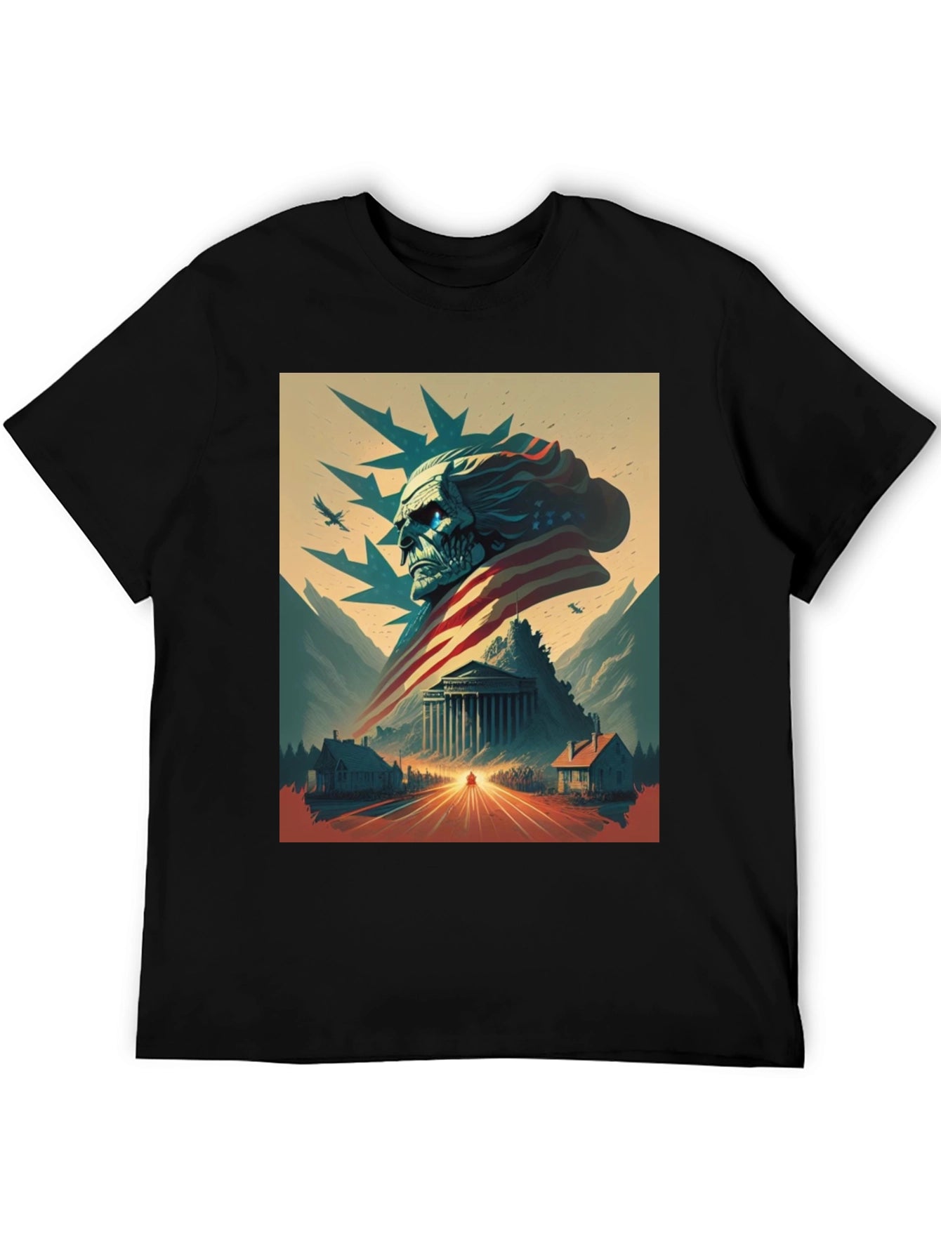 American Patriot Graphic Tee - Black