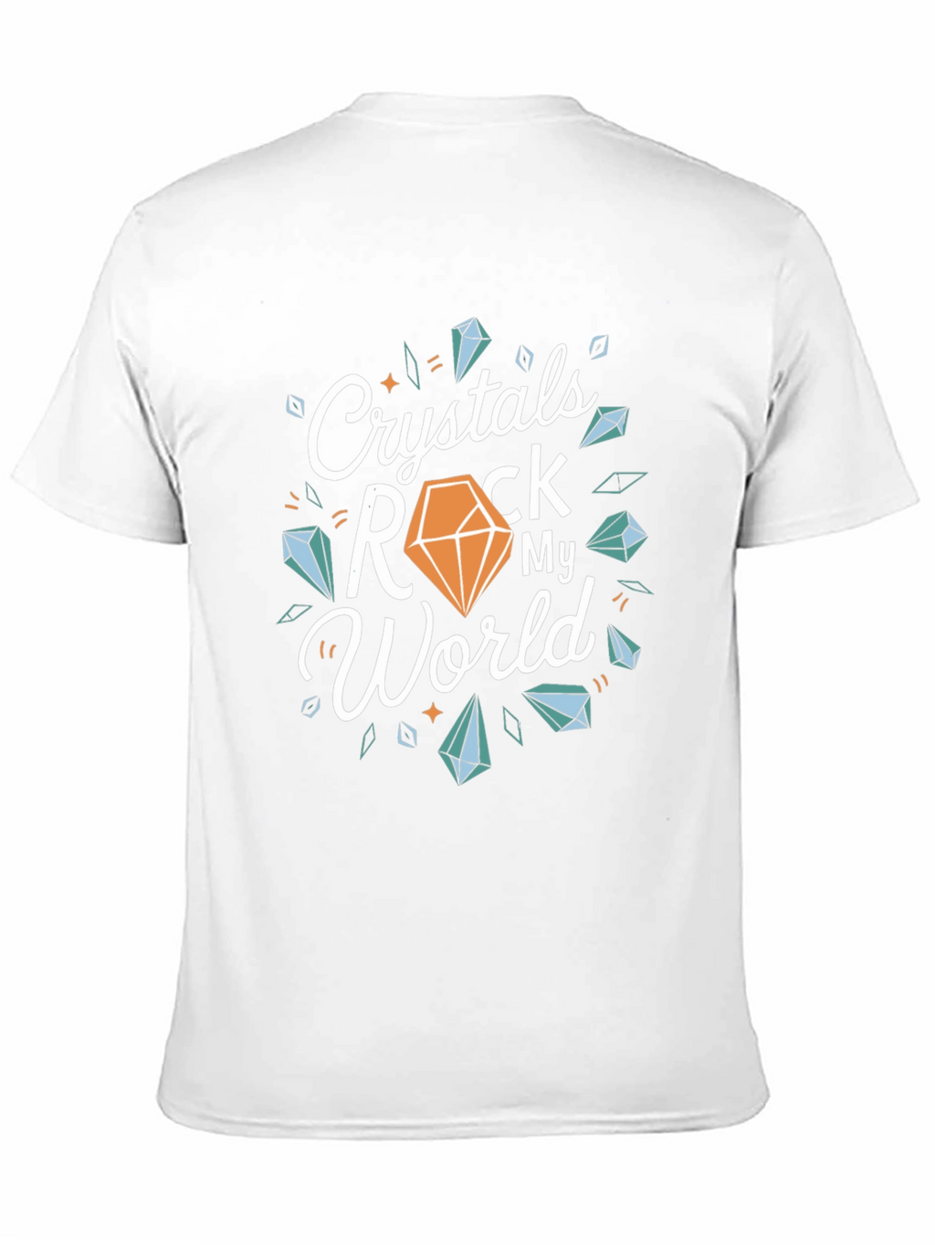Crystals Rock My World Black T-Shirt