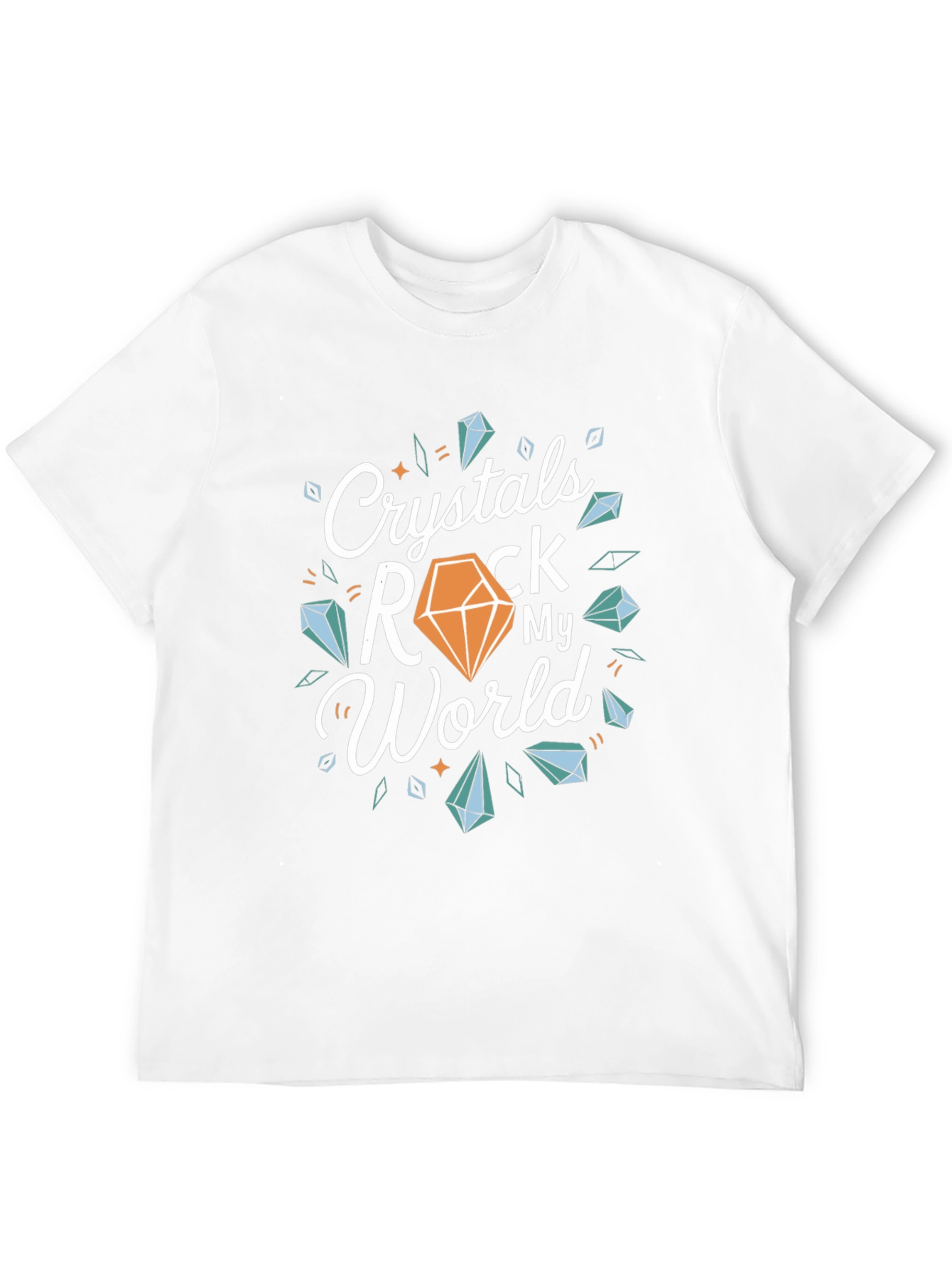 Crystals Rock My World Black T-Shirt