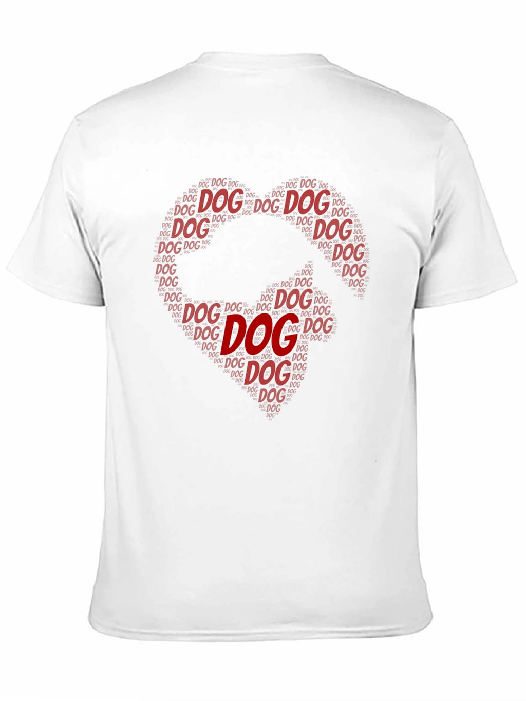 Dog Lover T-Shirt: Heart-Shaped Dog Word Art