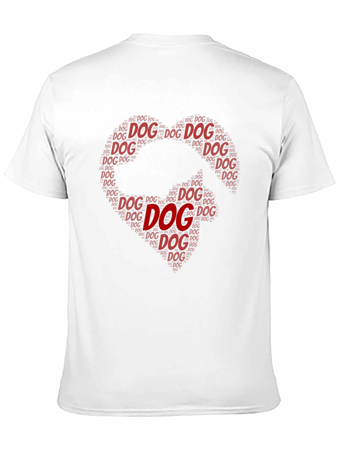 Dog Lover T-Shirt: Heart-Shaped Dog Word Art