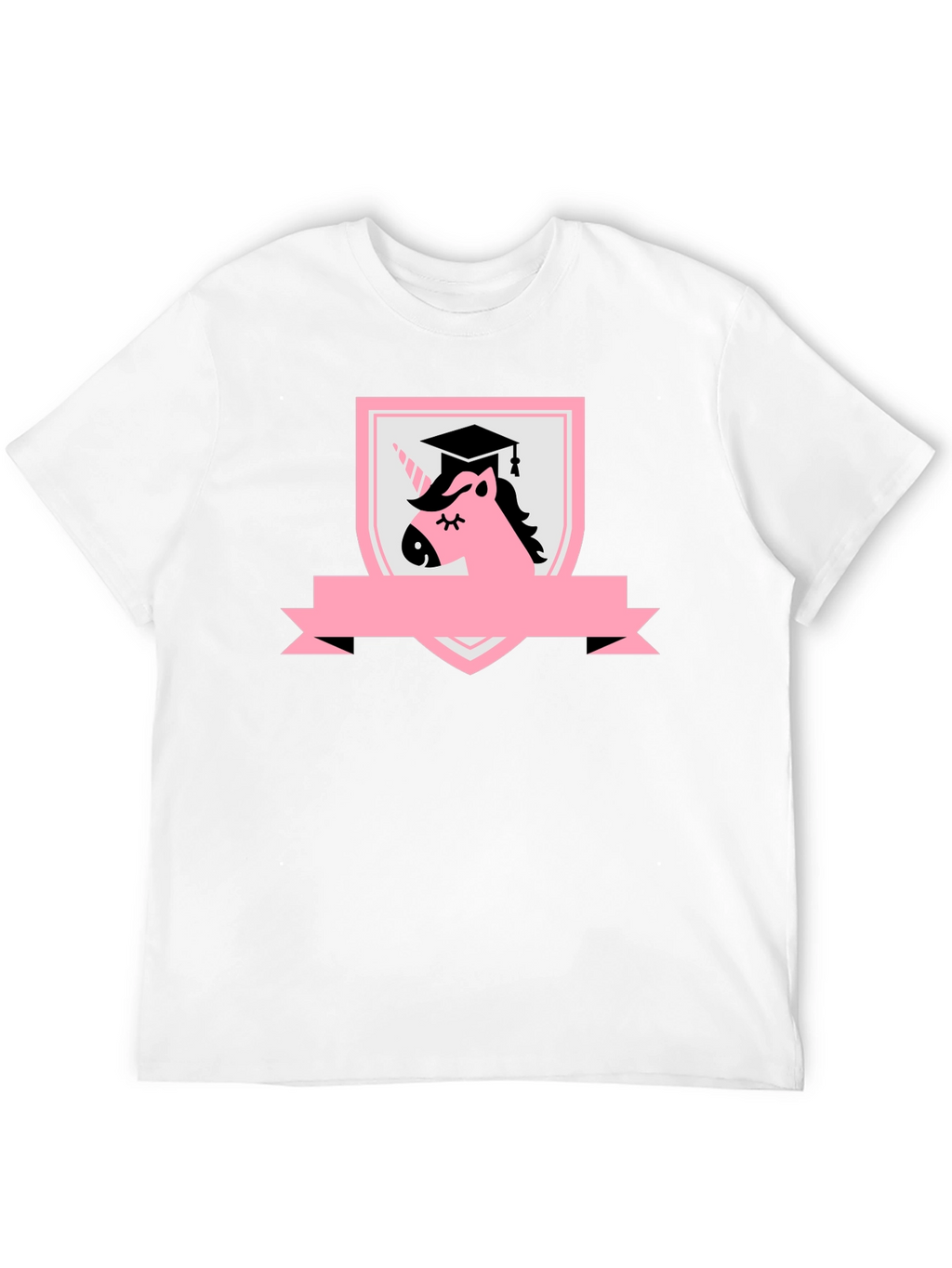 Graduation Unicorn Black T-Shirt