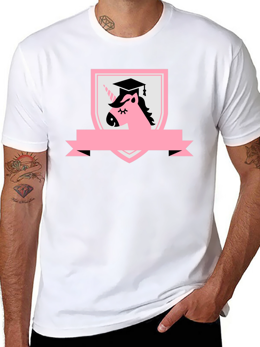 Graduation Unicorn Black T-Shirt