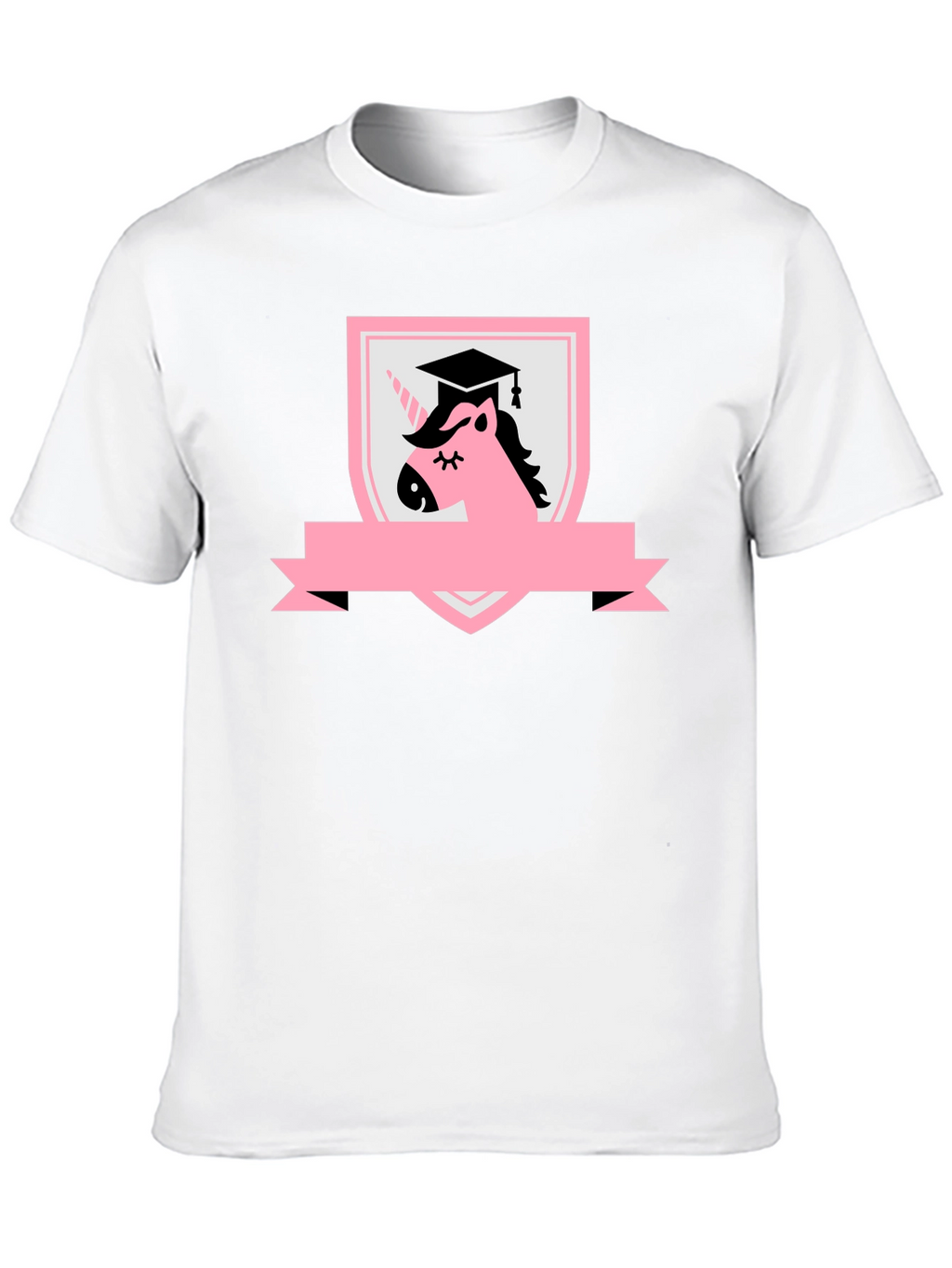Graduation Unicorn Black T-Shirt