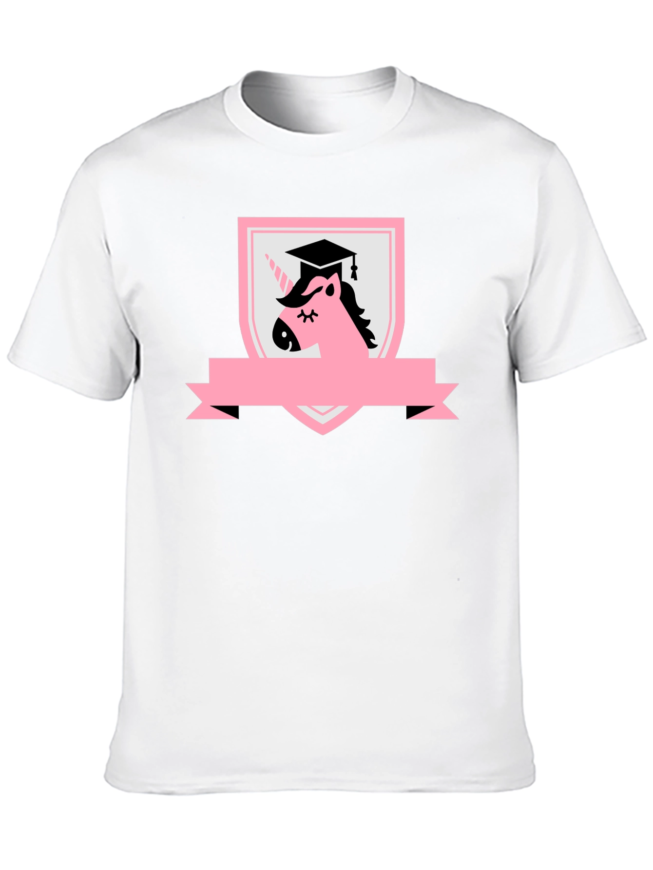Graduation Unicorn Black T-Shirt