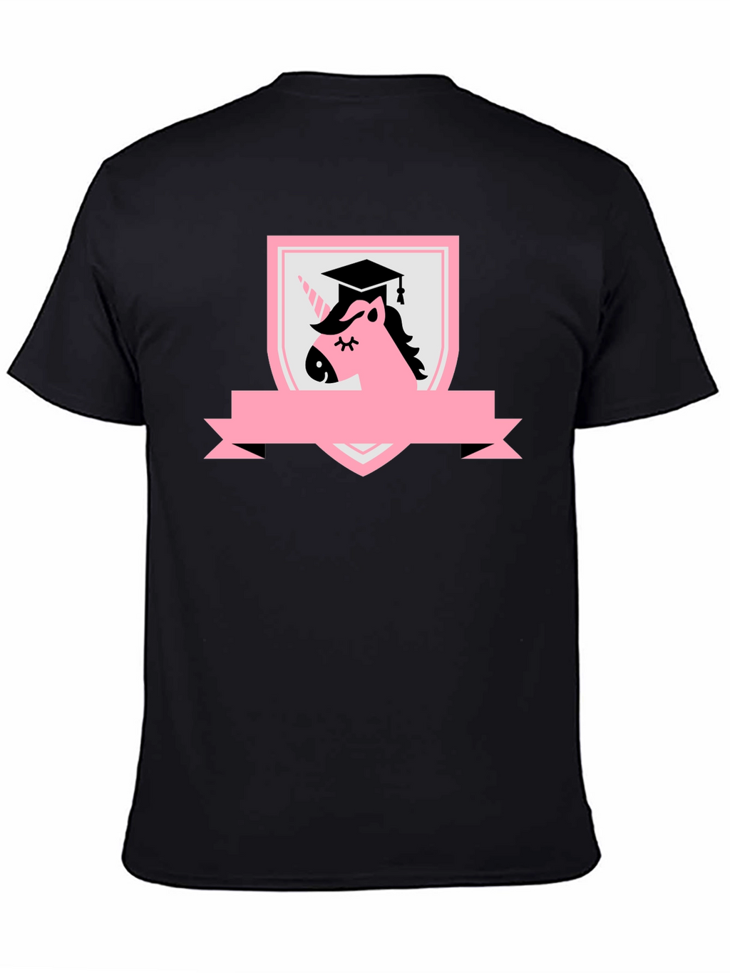 Graduation Unicorn Black T-Shirt