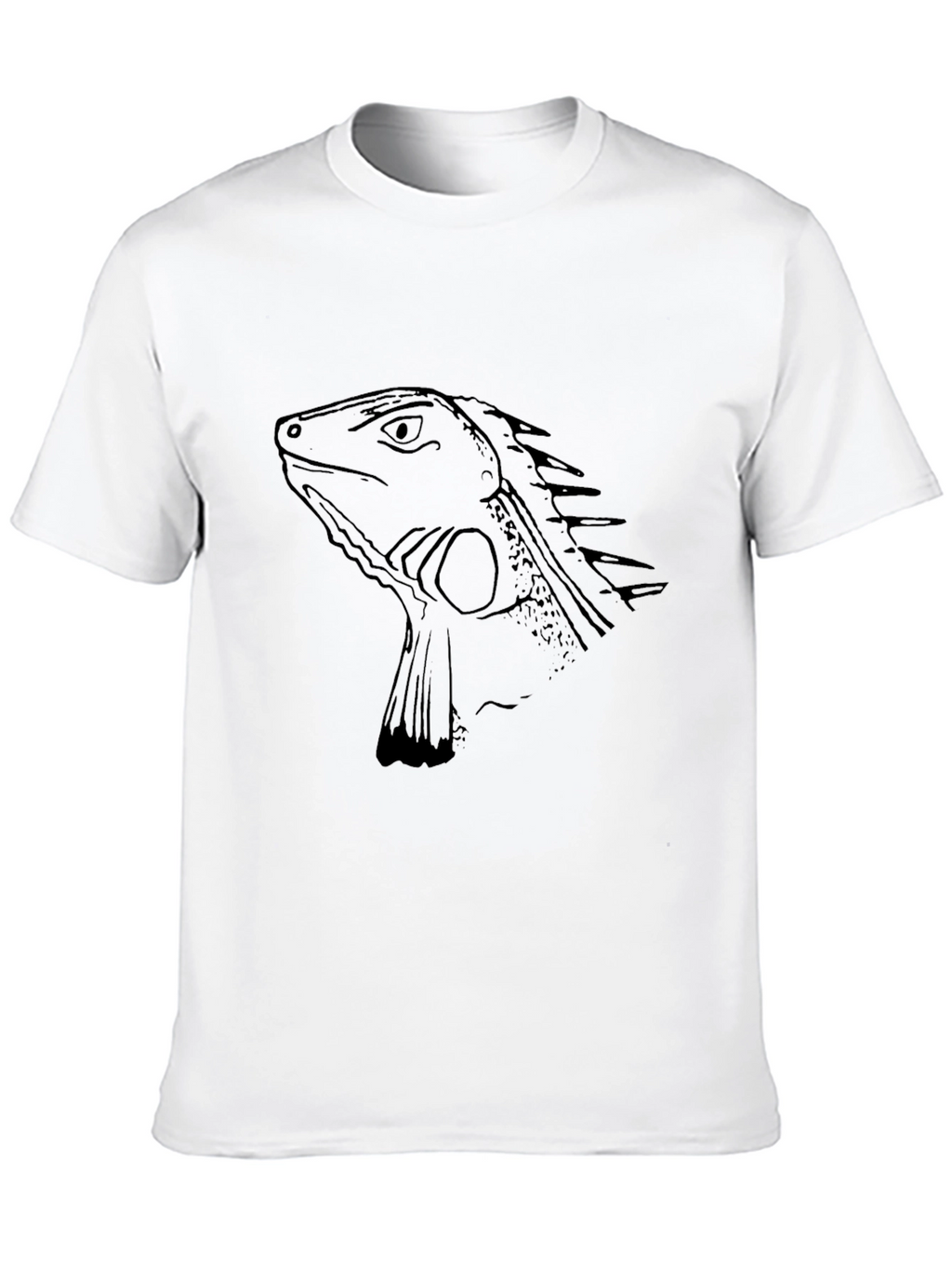 Iguana Graphic Print Black T-Shirt