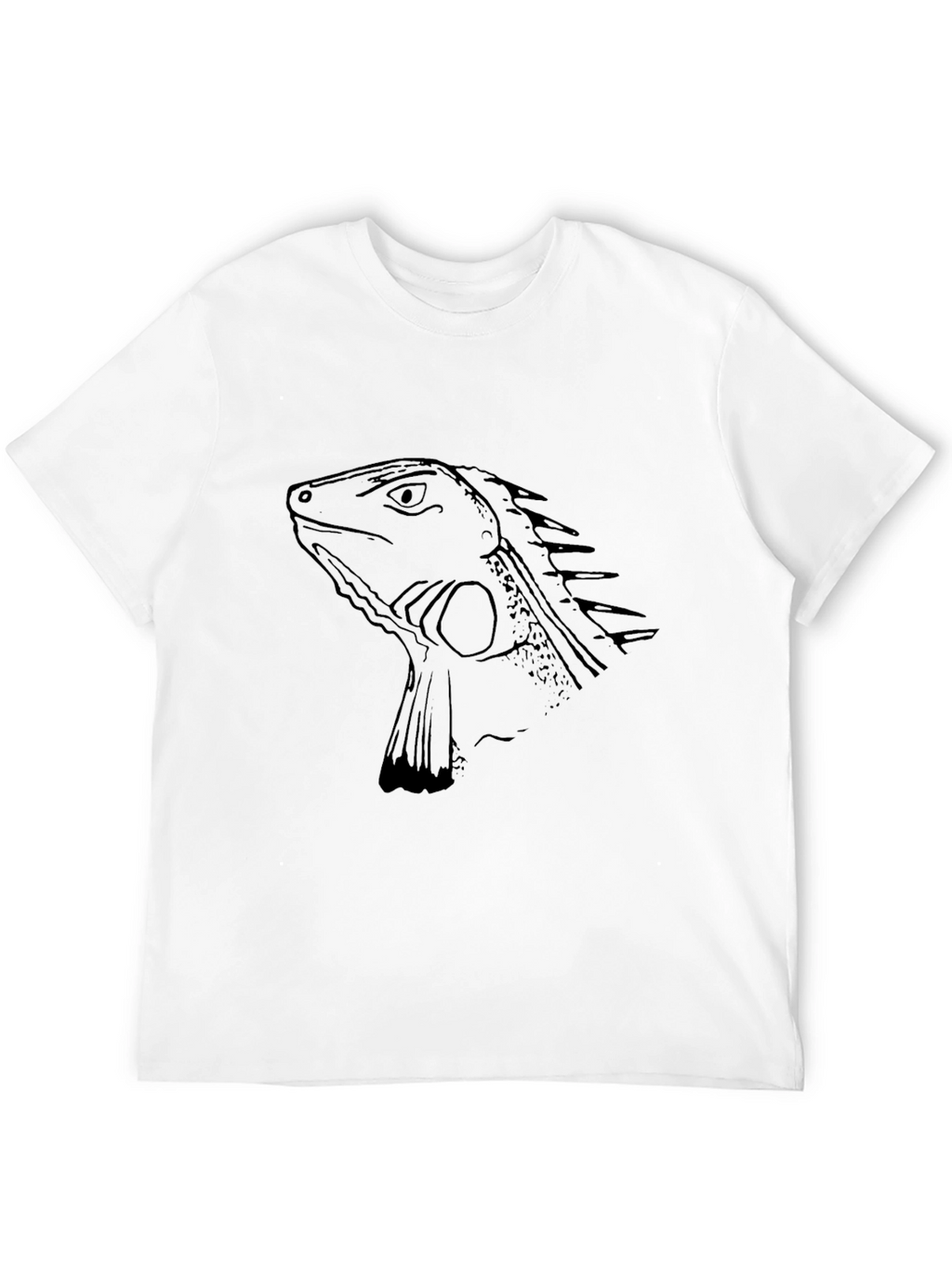 Iguana Graphic Print Black T-Shirt