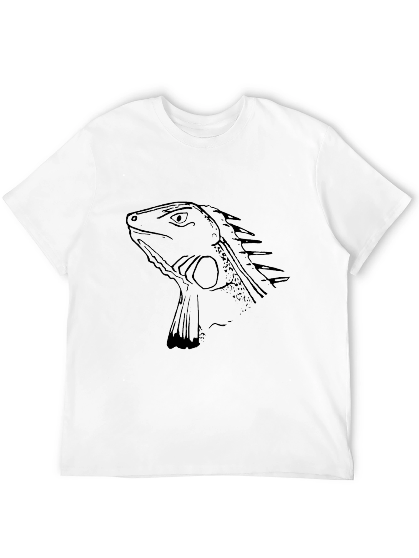 Iguana Graphic Print Black T-Shirt