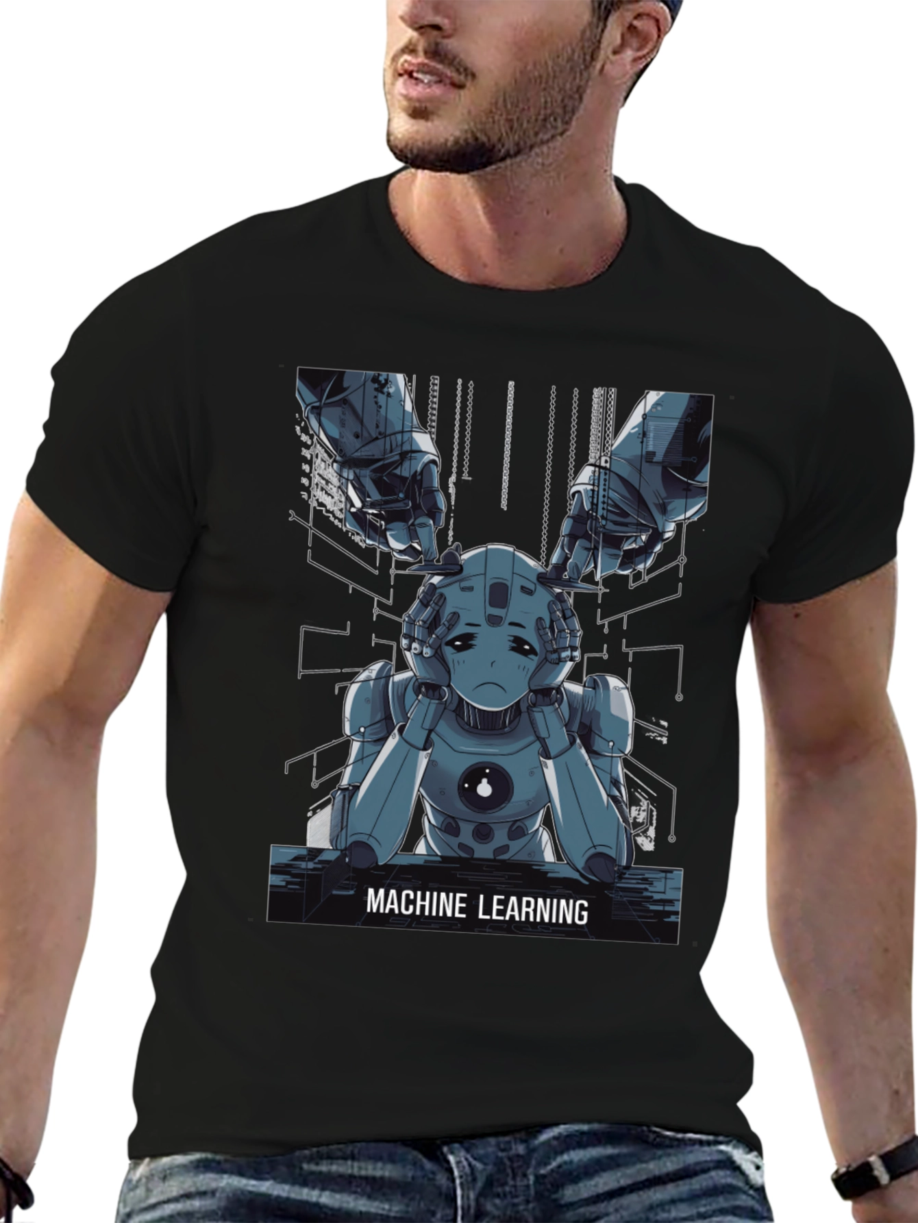 Machine Learning Robot Graphic Tee