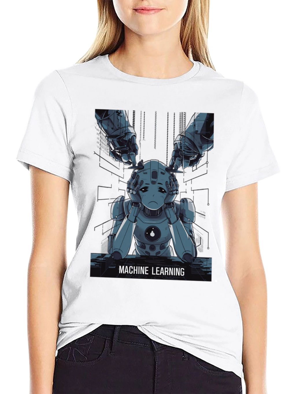 Machine Learning Robot Graphic Tee