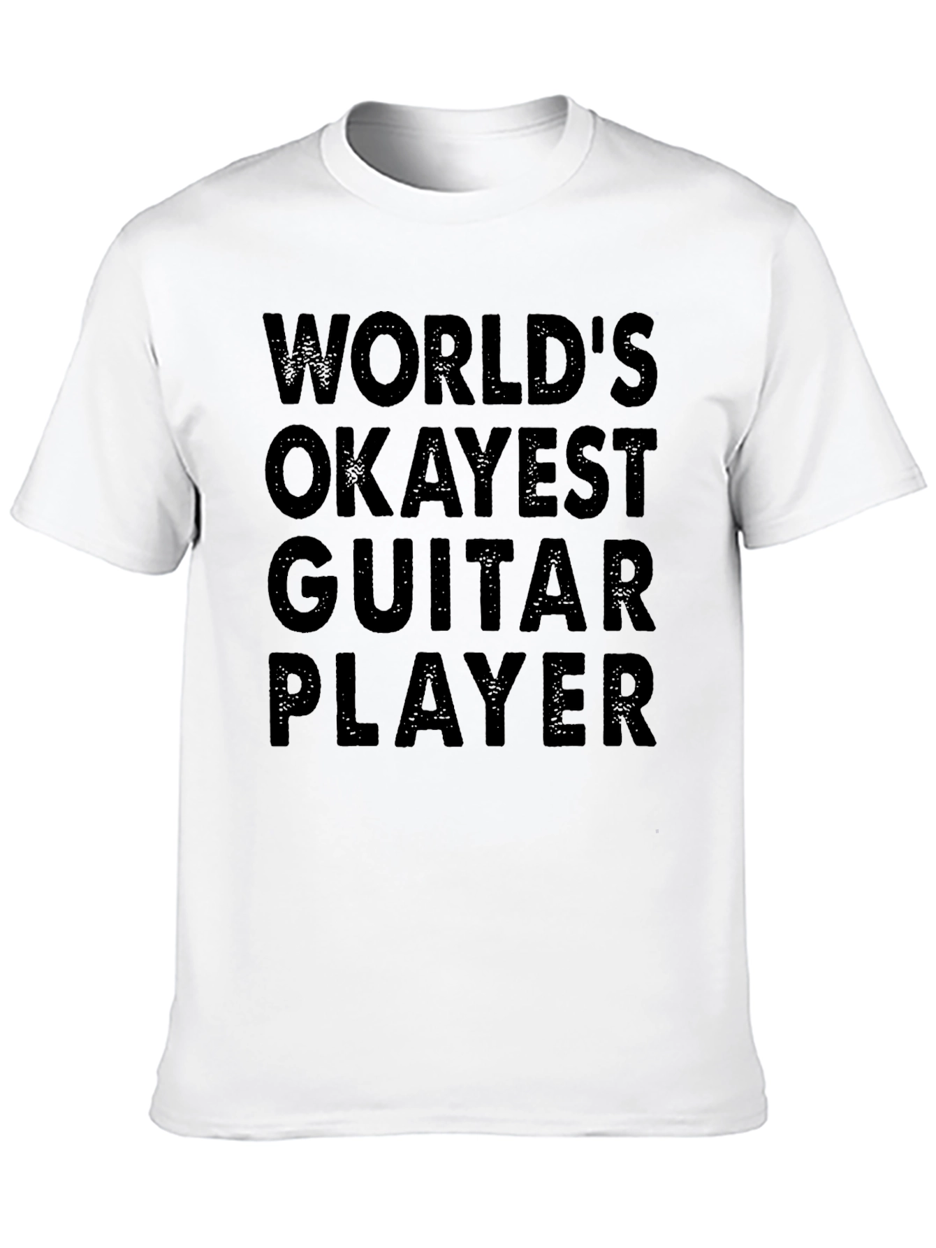 Worlds Okayest Guitar Player Black T-Shirt