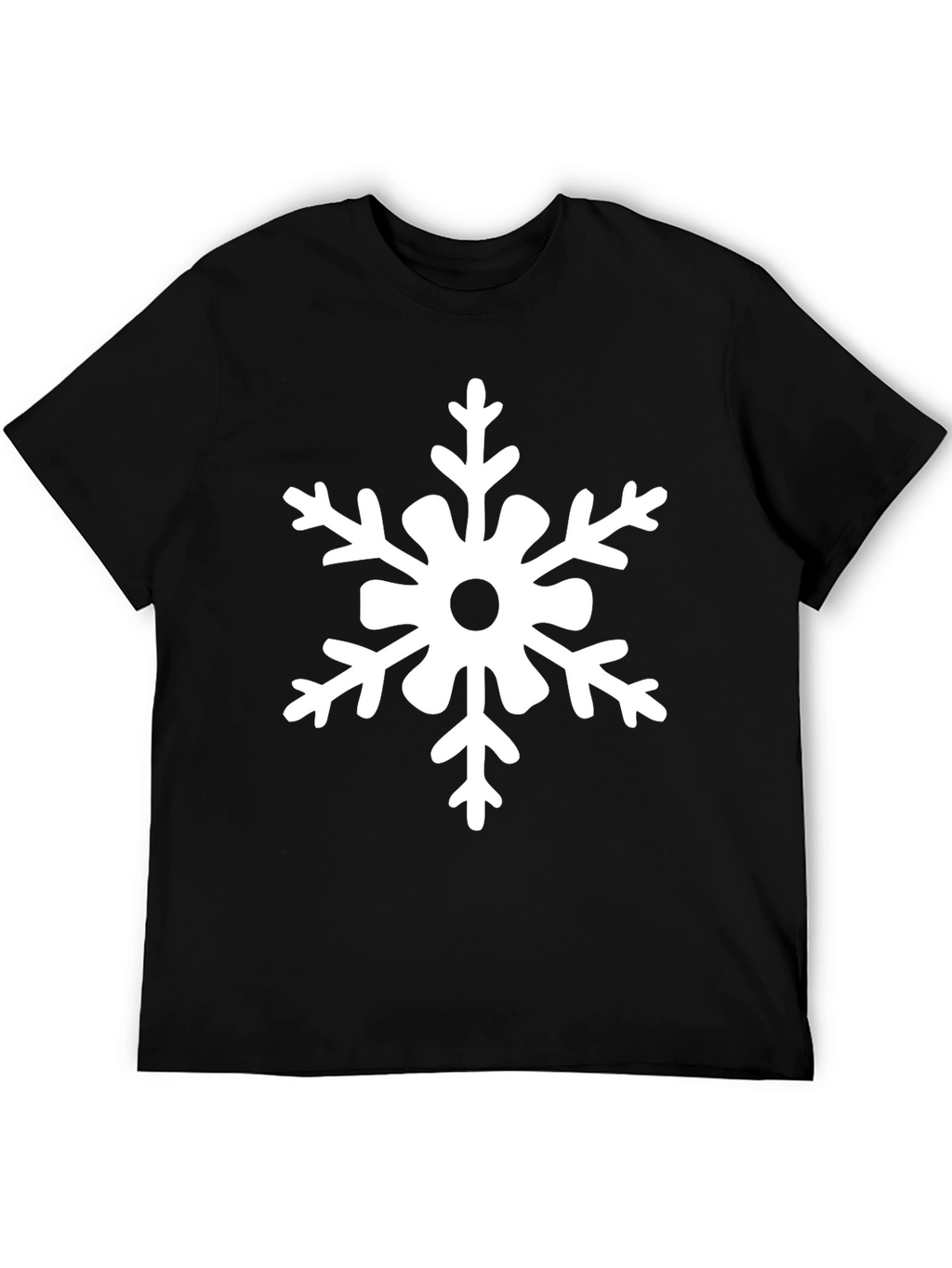 Snowflake Graphic Tee - Black Holiday Shirt