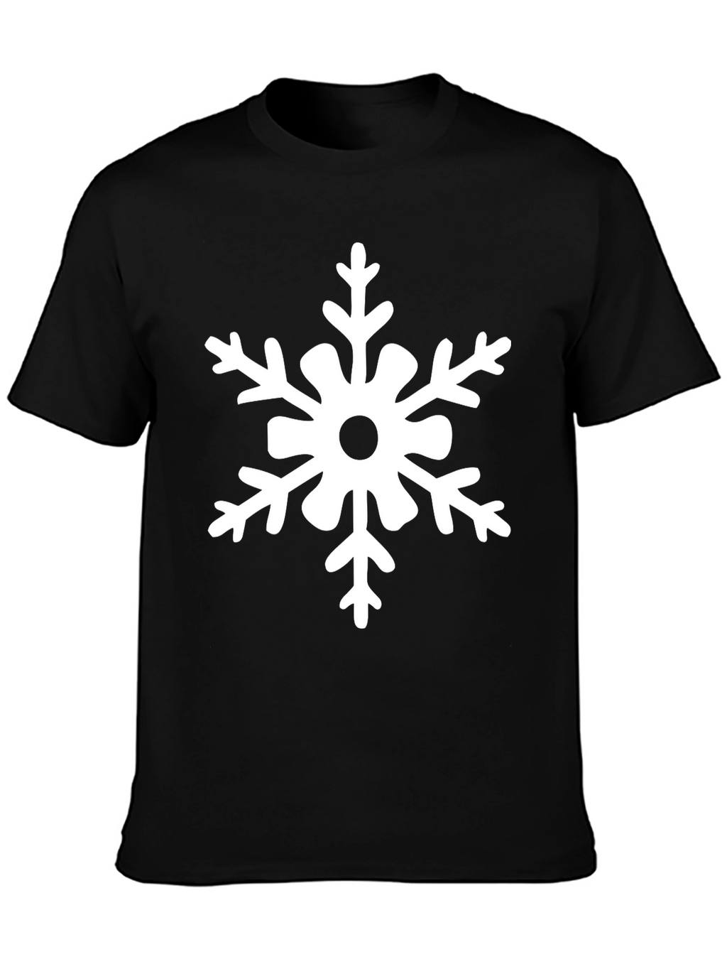 Snowflake Graphic Tee - Black Holiday Shirt