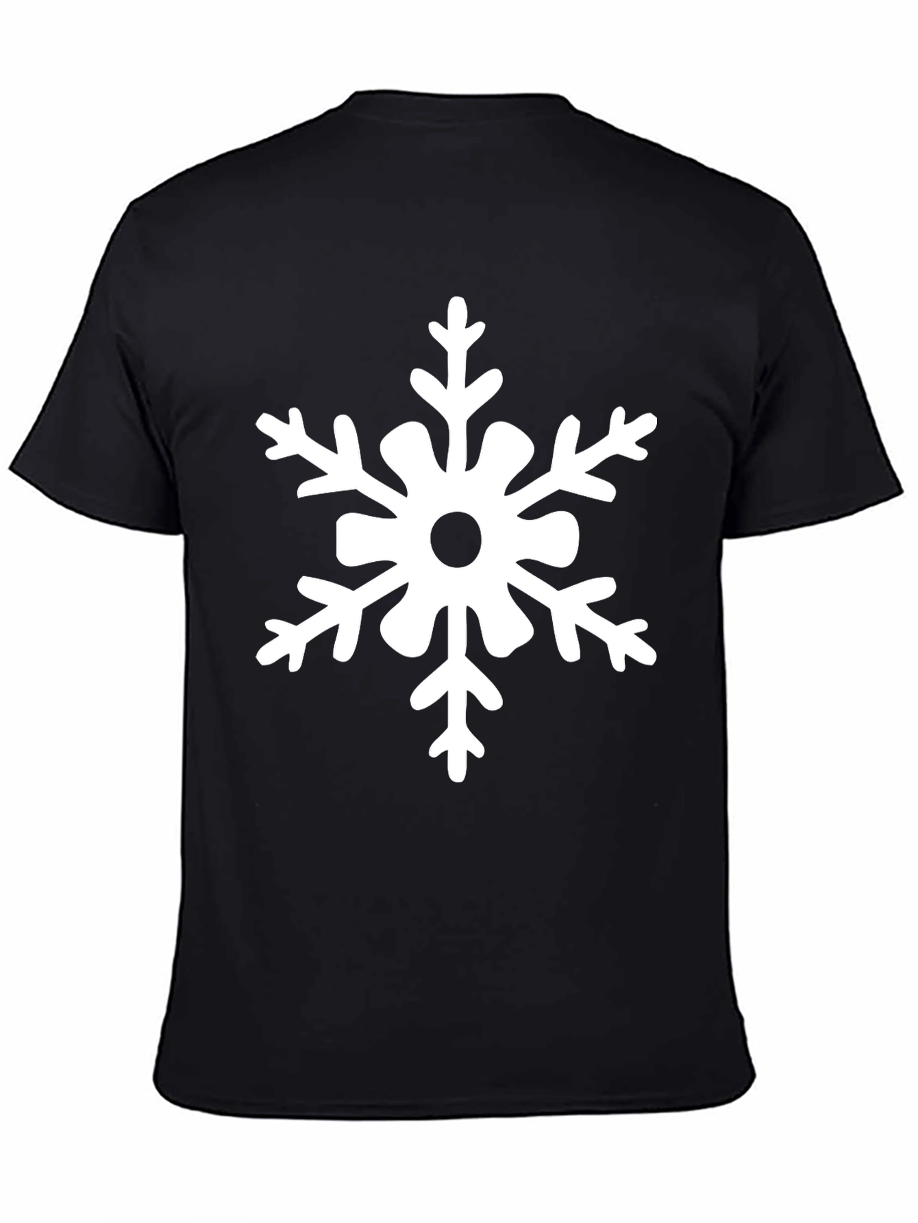 Snowflake Graphic Tee - Black Holiday Shirt