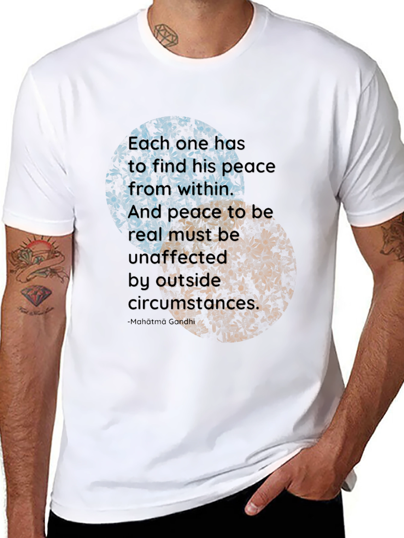 Yin Yang Peace Quote T-Shirt