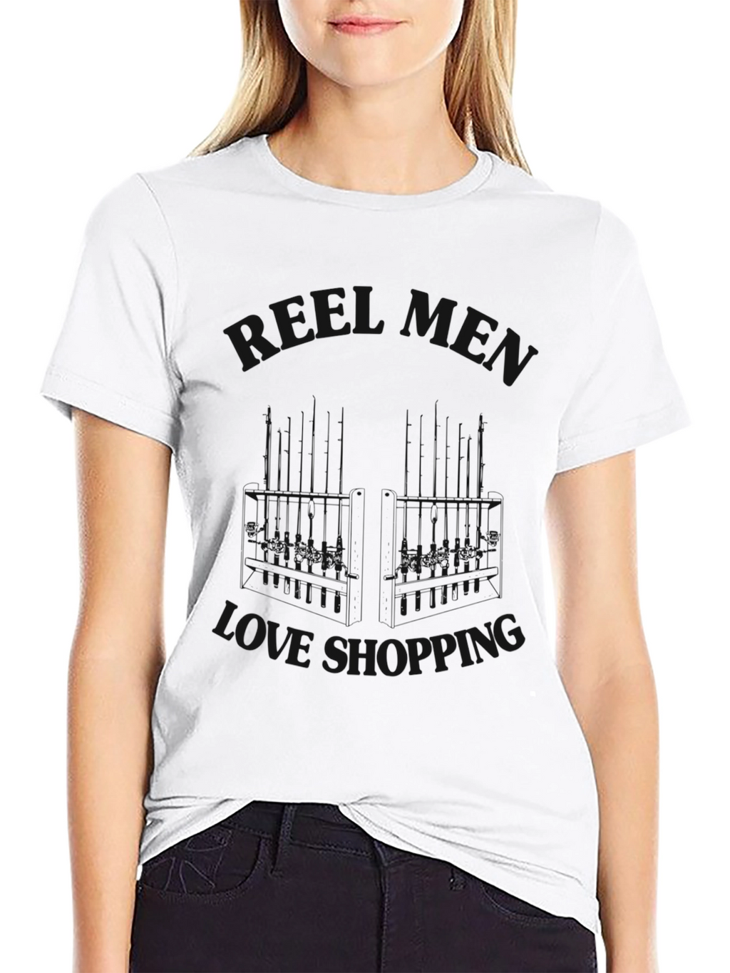 Mens Black Shopping Love Tee
