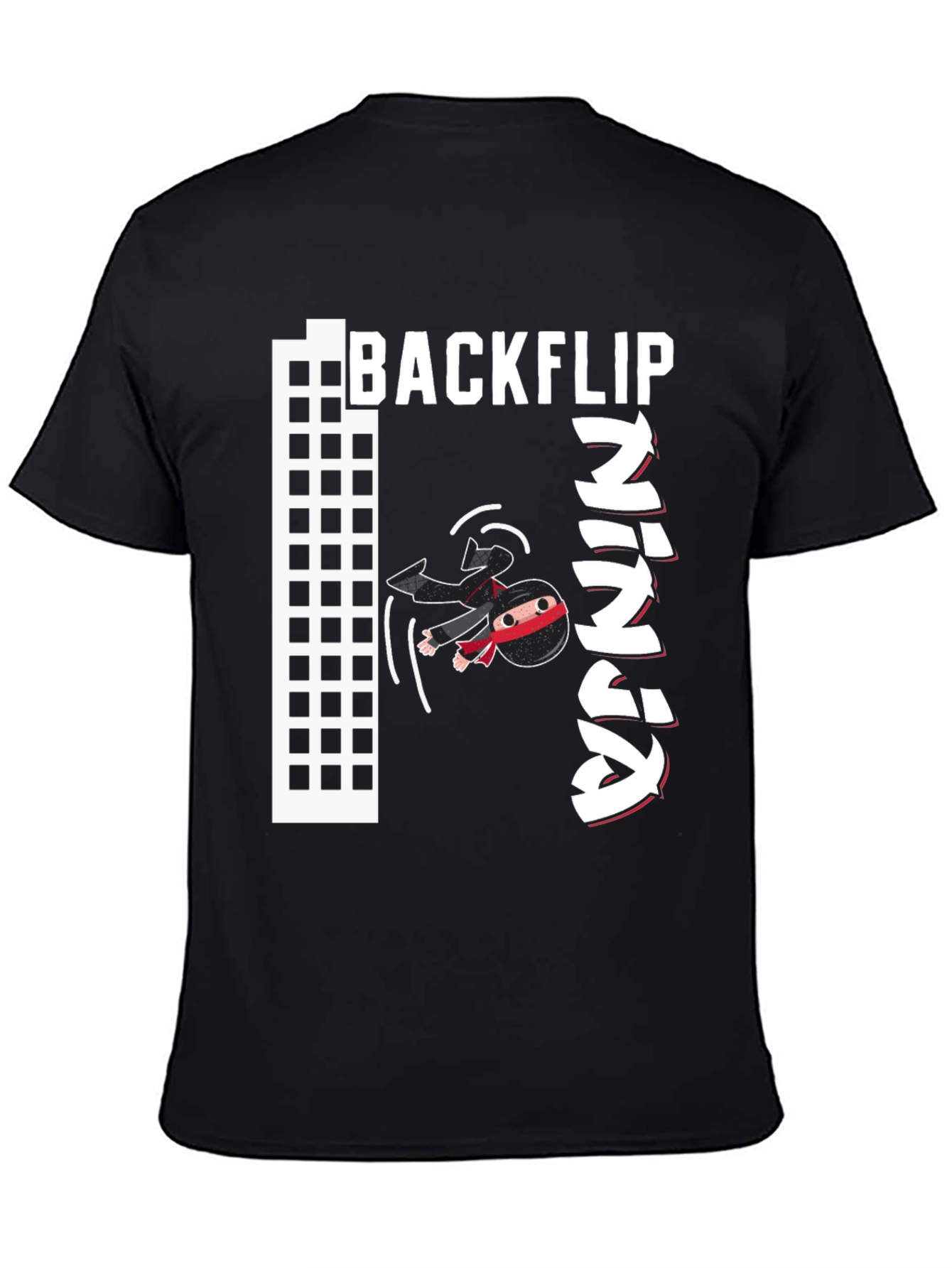 Backflip Ninja Graphic T-Shirt - Cool Martial Arts Tee