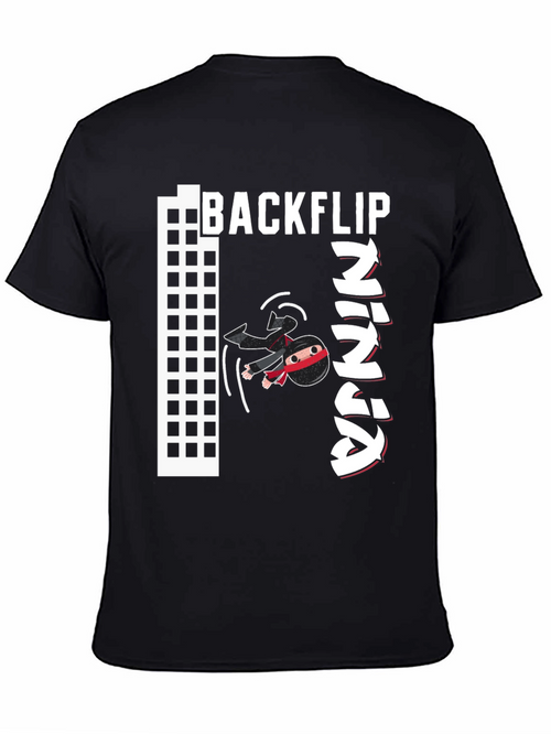 Backflip Ninja Graphic T-Shirt - Cool Martial Arts Tee