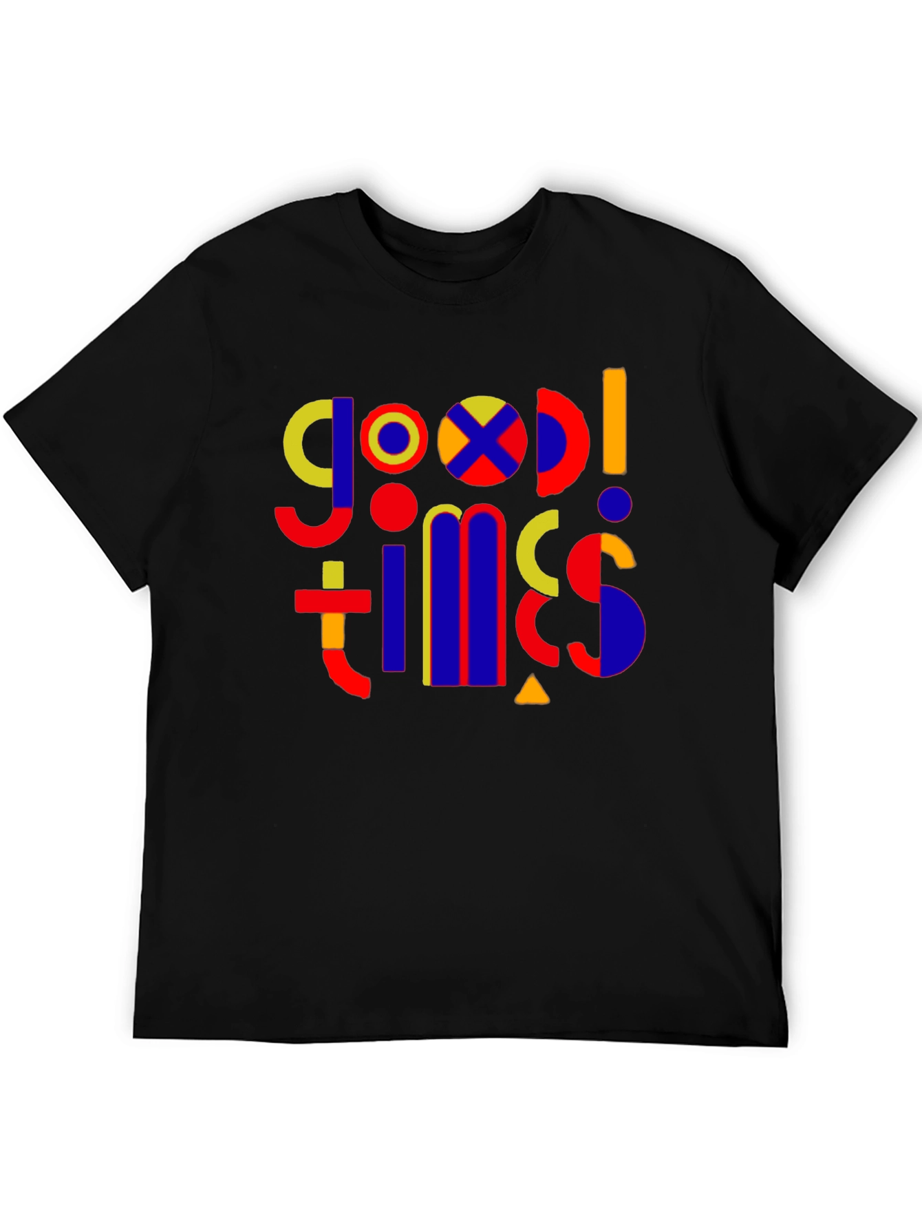 Good Times Graphic Print Black T-Shirt